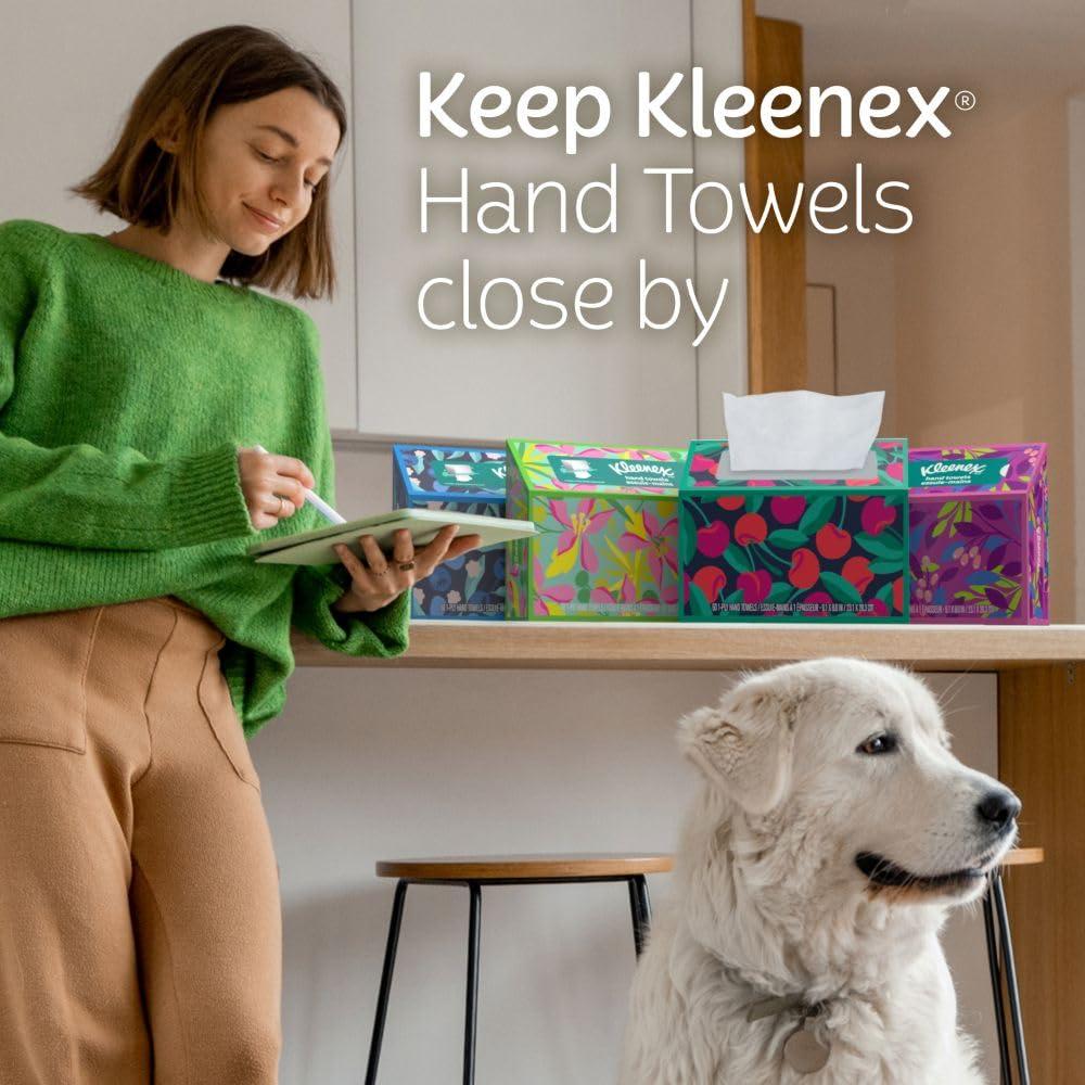 Kleenex Disposable Paper Hand Towels, 6 Boxes, 60 Tissues per Box (360 Total Tissues), Packaging May Vary - Image 6
