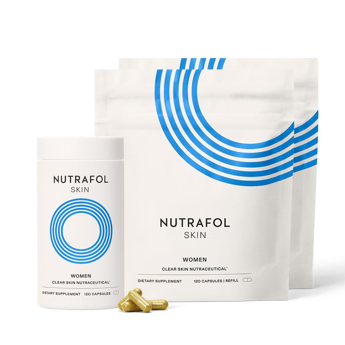 Nutrafol Clear Skin Acne Supplement for Women, Clinically Tested for Clearer, Smoother Skin, Physician-Formulated, Vegan - Image 1