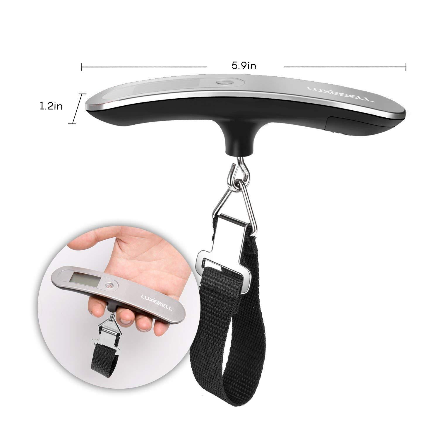 Digital Luggage Scale Vacation Travel Essentials Accessories Gifts for Traveler Portable Suitcase Handheld Weight Scale 110 lbs Hanging Baggage Travel Must Haves - Image 3