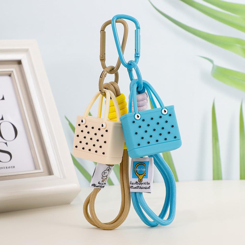 Bogg Bag Silicone Beaded Key Ring Bracelet,2Pcs, Keychain Wristlet With Cute Bogg Bag,For Women, Girls - Image 9