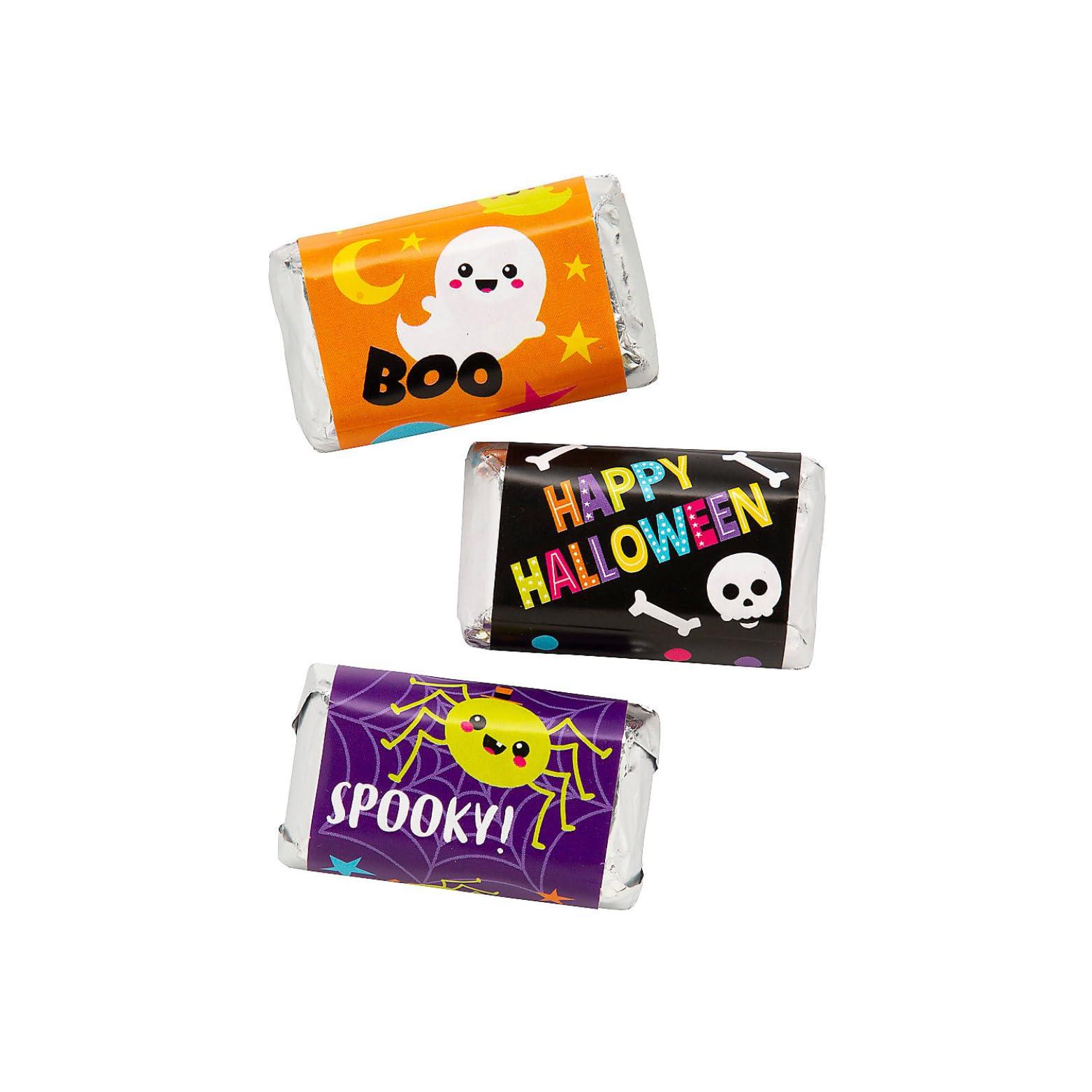 Fun Express 1 1/4" x 2 1/2" Halloween Mini Candy Bar Sticker Labels - 30 Piece