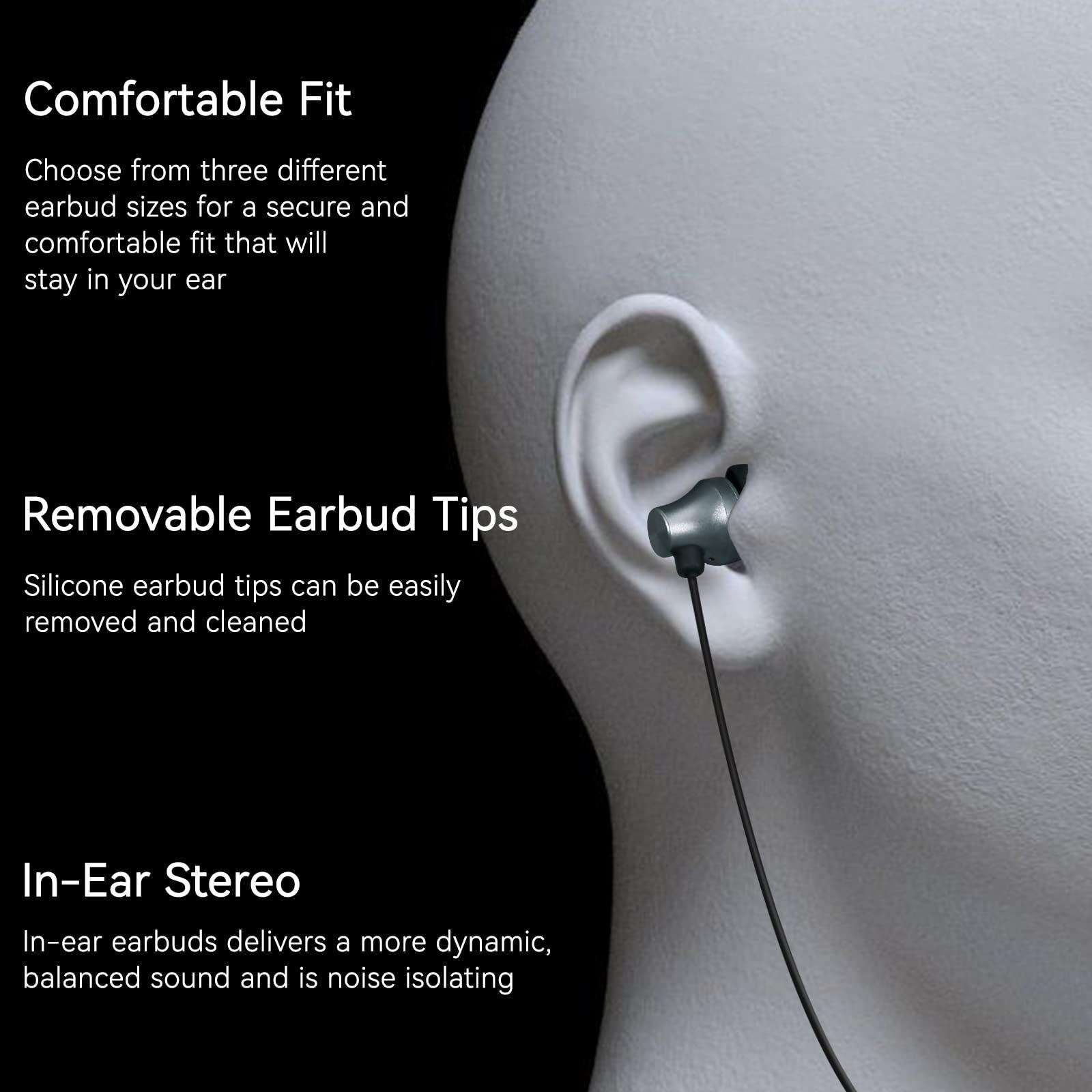 iRAG A101 Wired Earbuds Headphones for School Noise Isolating in-Ear Earphones with Microphone Remote with 3.5mm Plug in Audio Jack (Gun Metal) - Image 3