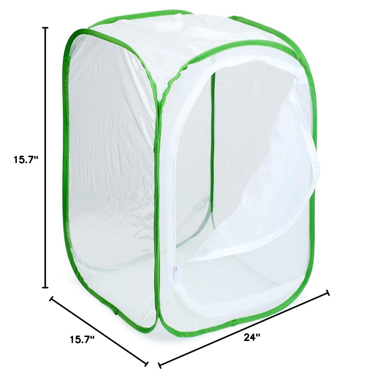 3-Pack Insect and Butterfly Habitat Cage Terrarium Pop-up Butterfly Enclosure (3 x 15.7 x 15.7 x 23.6") - Image 3