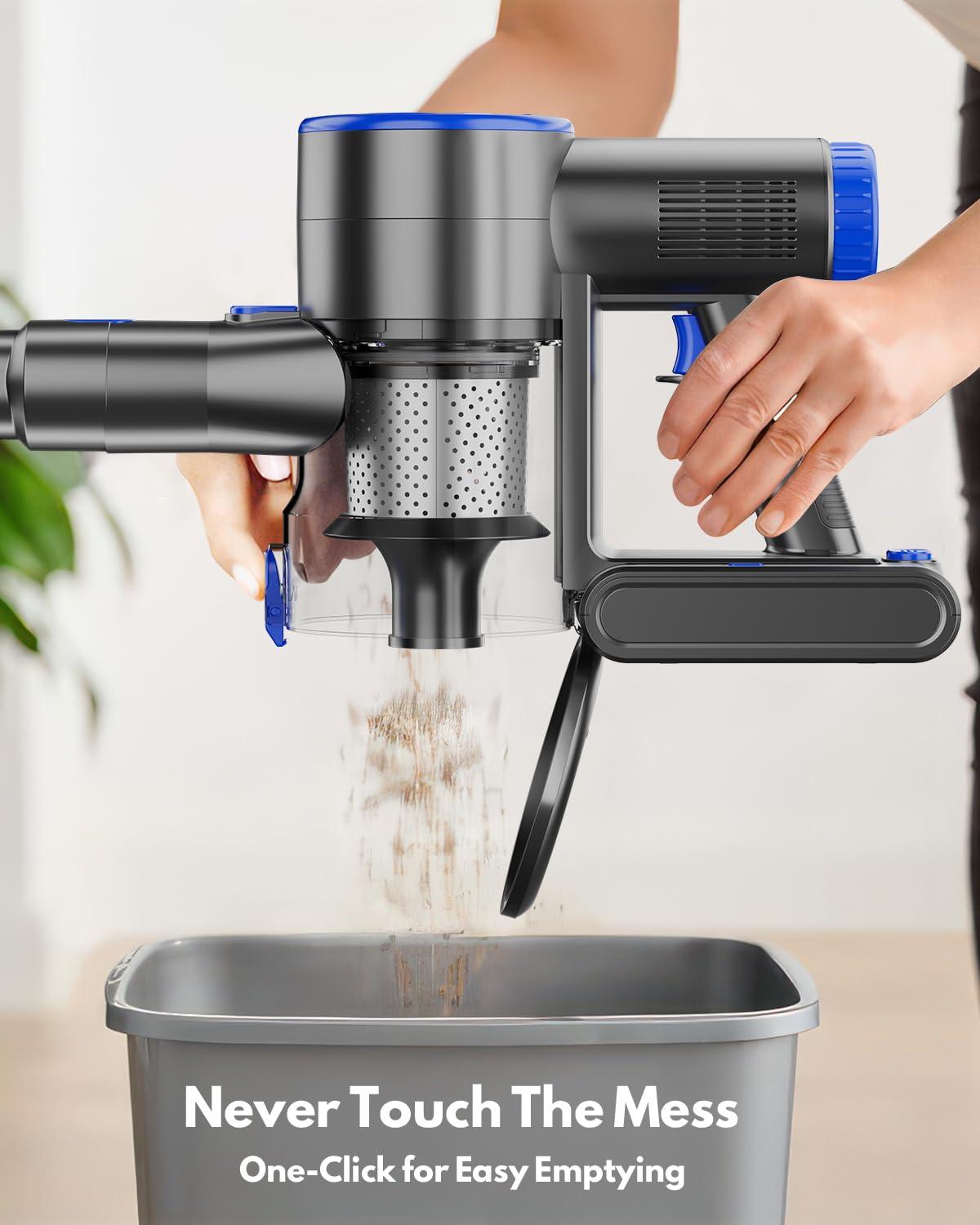 AIRDIYA Cordless Vacuum Cleaner, Power Suction Stick Vacuum Cleaners with 2200 mAh Battery,8-in-1 Lightweight Self-Standing, 35 Mins Runtime for Home Hard Floor Low-Pile Carpet Pet Hair - Image 2
