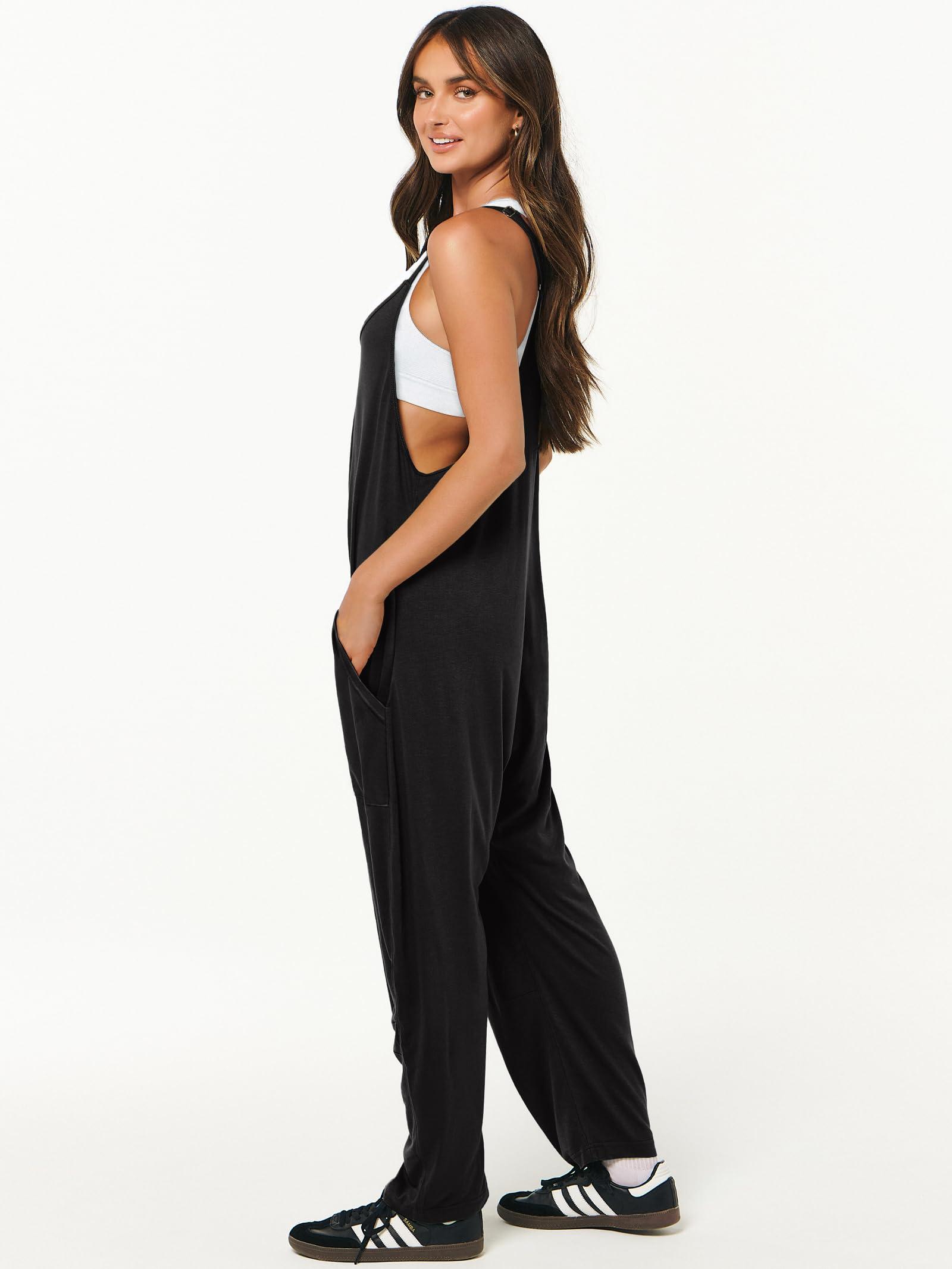 ANRABESS Jumpsuits for Women Casual Summer Overalls Sleeveless Spaghetti Strap Romper Jumpers Trendy Beach Vacation Outfits - Image 4