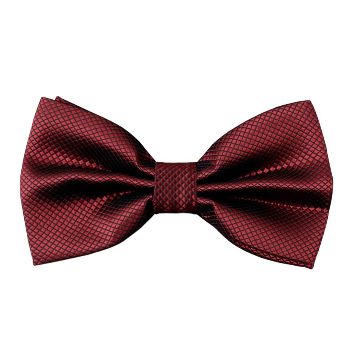 Alizeal Mens Solid Mini Squares Formal Banded Bow Ties