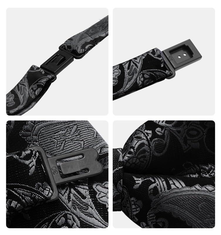 MAGE MALE Men’s Bow Tie Set,Classic Paisley Pre-Tied Bowtie,Pocket Square and Cufflinks for Formal Wedding Party Prom - Image 5