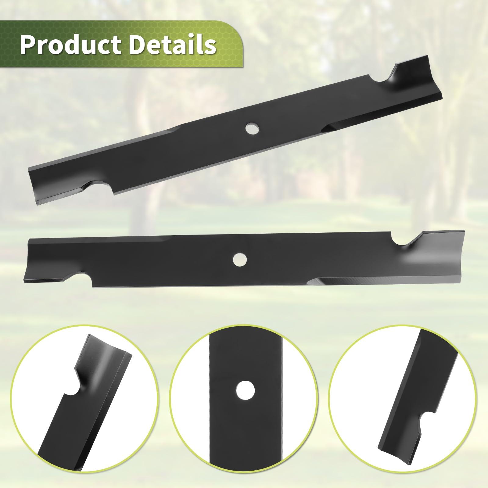 115-9649-03 105-7718-03 Lawn Mower Blades Fit for T oro 60 Inch Deck, High Lift Blades Compatible with Toro, Exmark, Titan ZX MX 6000 Timecutter 6000, Replaces 105-7718-03, 115-9649, 133-2127, 3 Pack - Image 3