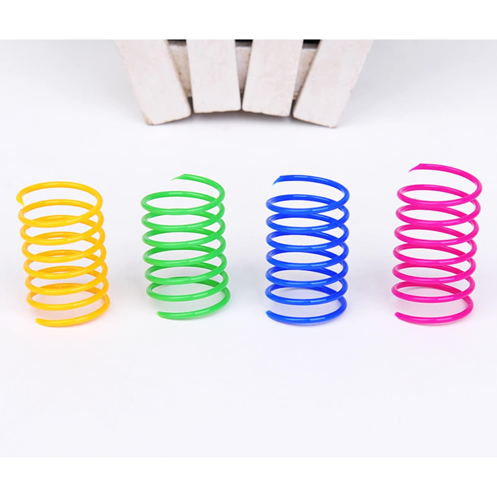 AIMICOCA 120 Pack Cat Spring Toy - Interactive Plastic Coils for Indoor Cats, Colorful Spiral Springs for Swatting, Biting, Hunting - Active Healthy Fitness Play Kitten Toys - Image 7