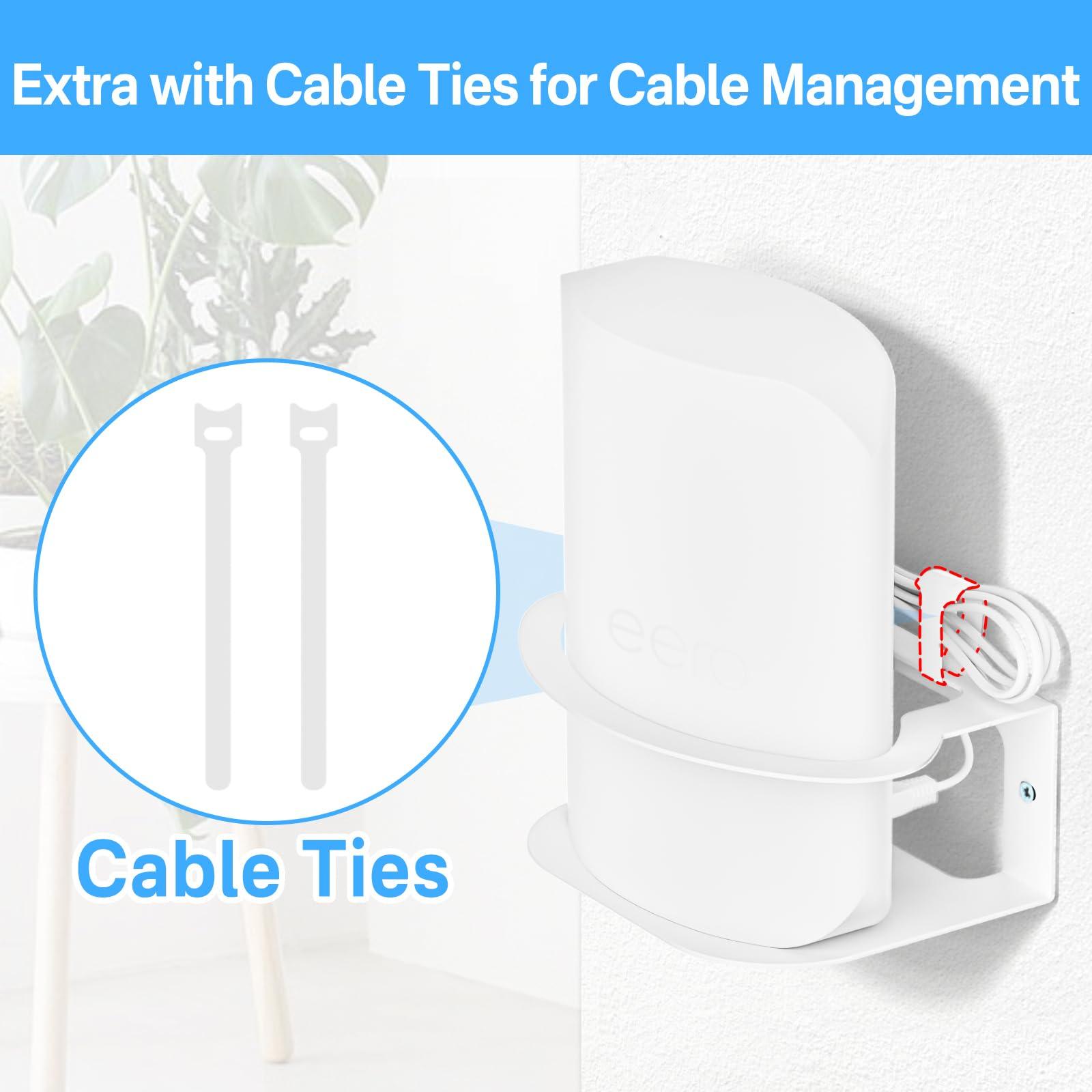Rimous Metal Wall Mount for eero Max 7 Mount Easy to Install - Heavy-Duty Wall Bracket for eero Max 7 Wall Mount Holder with Cable Ties for Space Saving - Image 6