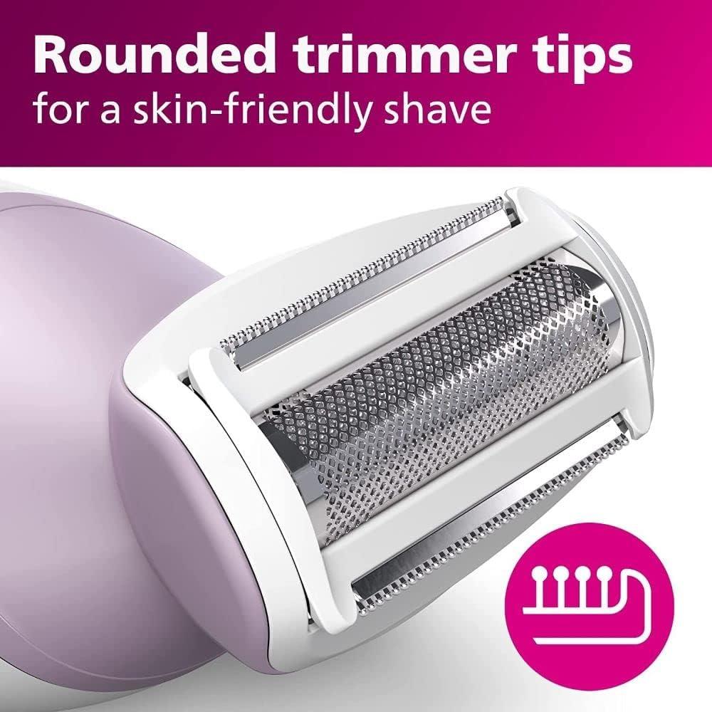 Philips Beauty Lady Electric Shaver Series 6000, Cordless with 4 Accessories, BRL136/00, White - Image 5