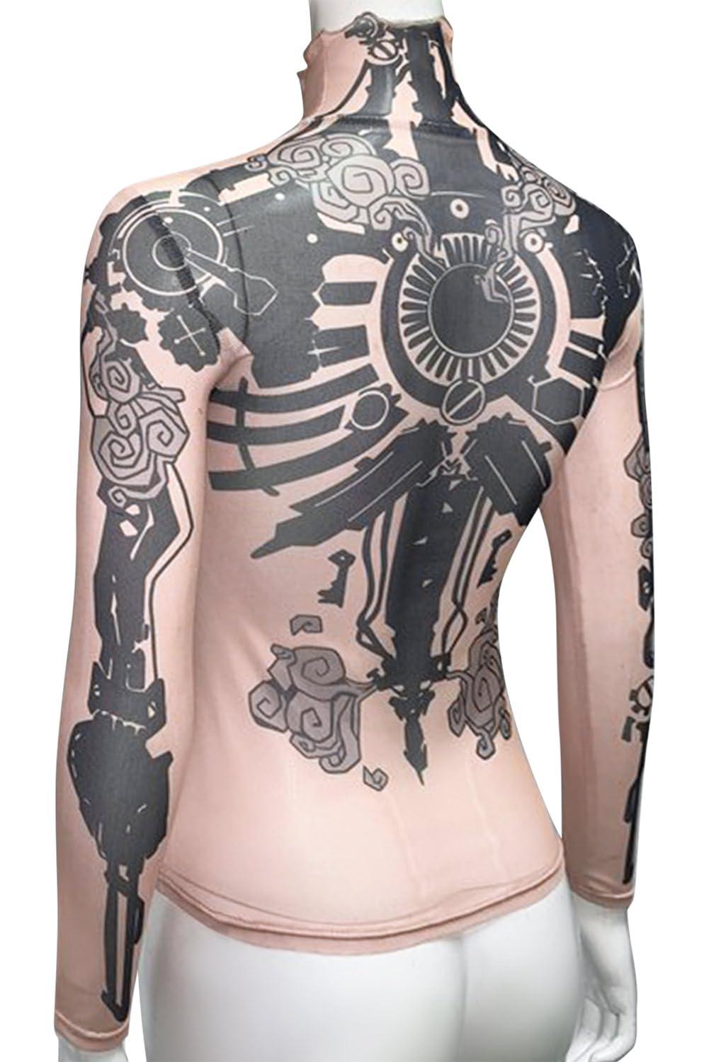 Vasojot Vi Cosplay Outfits Print Top Costume Adult Women Halloween Cosplay The Piltover Enforcer Vi Costume - Image 4