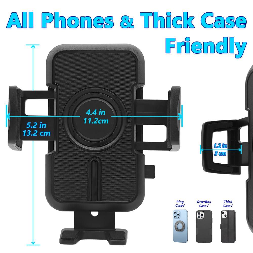 JOCUNDLY WAAPAK Car Phone Holder Mount 2009-2025 Audi A4 A5 S4 S5 RS4 RS5 Allroad Auto Accessories Interior Decoration Smartphone Thick Case Cradles Navigation Bracket iPhone (Audi-A4-17-25) - Image 3