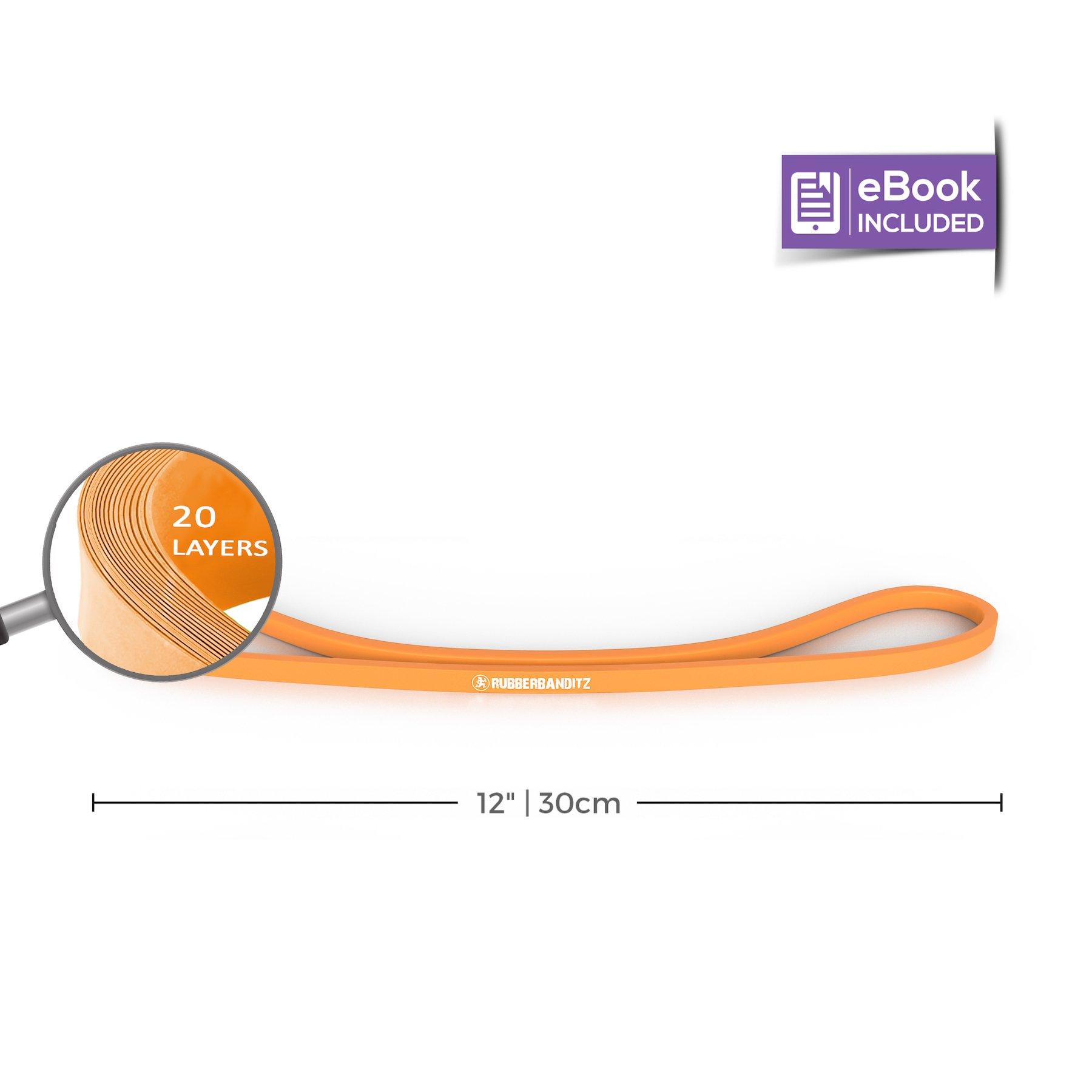 Rubberbanditz Extra Thick Booty Bands - for Glutes and Legs Workouts - Includes eGuide for Women - Mini Loop Exercise Band Engages HIPS, Thighs, Butt, and Abs - 5 Mini Resistance Band Sizes 5-100 lbs - Image 2