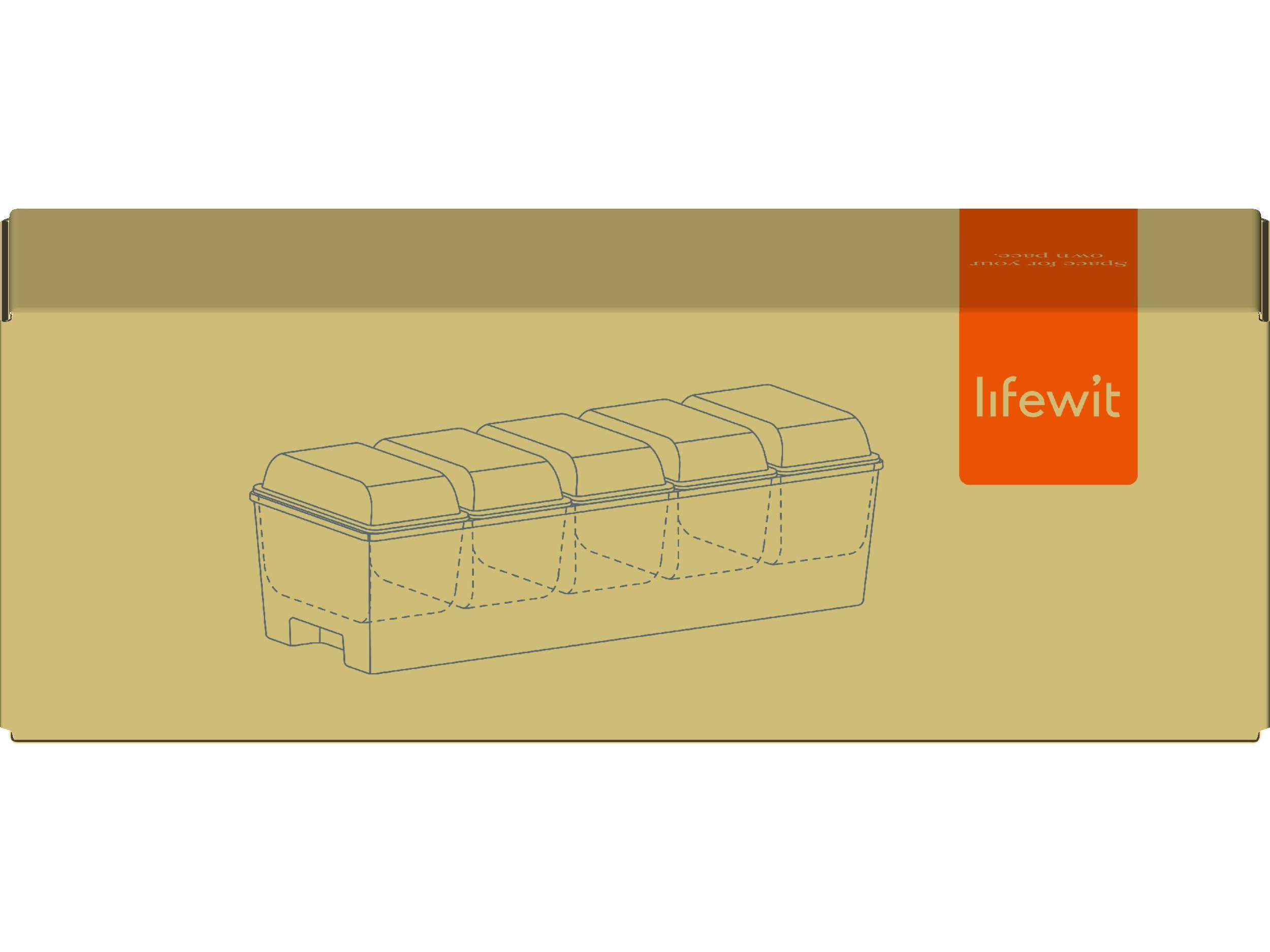 Lifewit Ice Chilled Condiment Caddy with 5 Containers(2.5 cup), Condiment Server with Separate Lids, Serving Tray Platter with Removable Dishes for Bar Accessories, Fruit, Salad, Taco, Party Garnish - Image 13