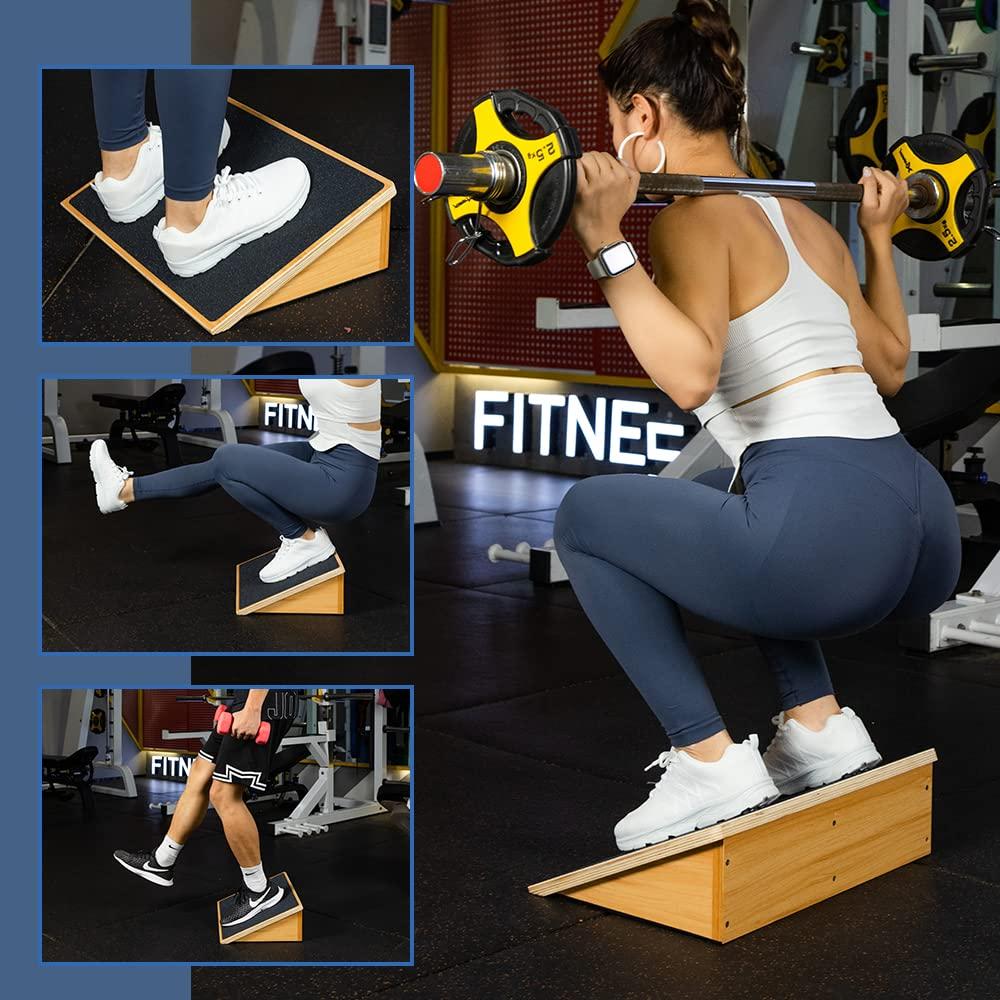 StrongTek Slant Board for Knees Over Toes, Training Incline Board for Squats, 1000 Lbs Weight Capacity, Wooden Incline Boards with Non-Slip Surface for Calf Stretch, Weightlifting, Fitness - Image 6