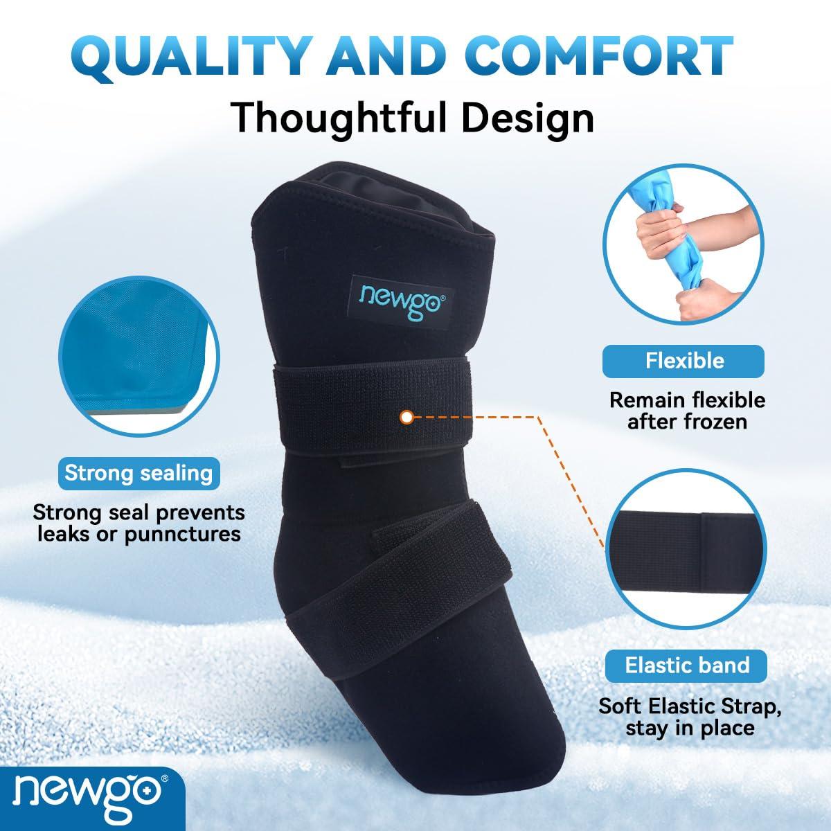 NEWGO Horse Ice Pack Reusable Horse Leg Wrap for Injury, Cooling Horse Knee Wrap Full Coverage Leg Ice Boot Cold Pack 2 Wrap with 4 Gel Packs for Knee, Legs, Boots, and Hooves - Image 4