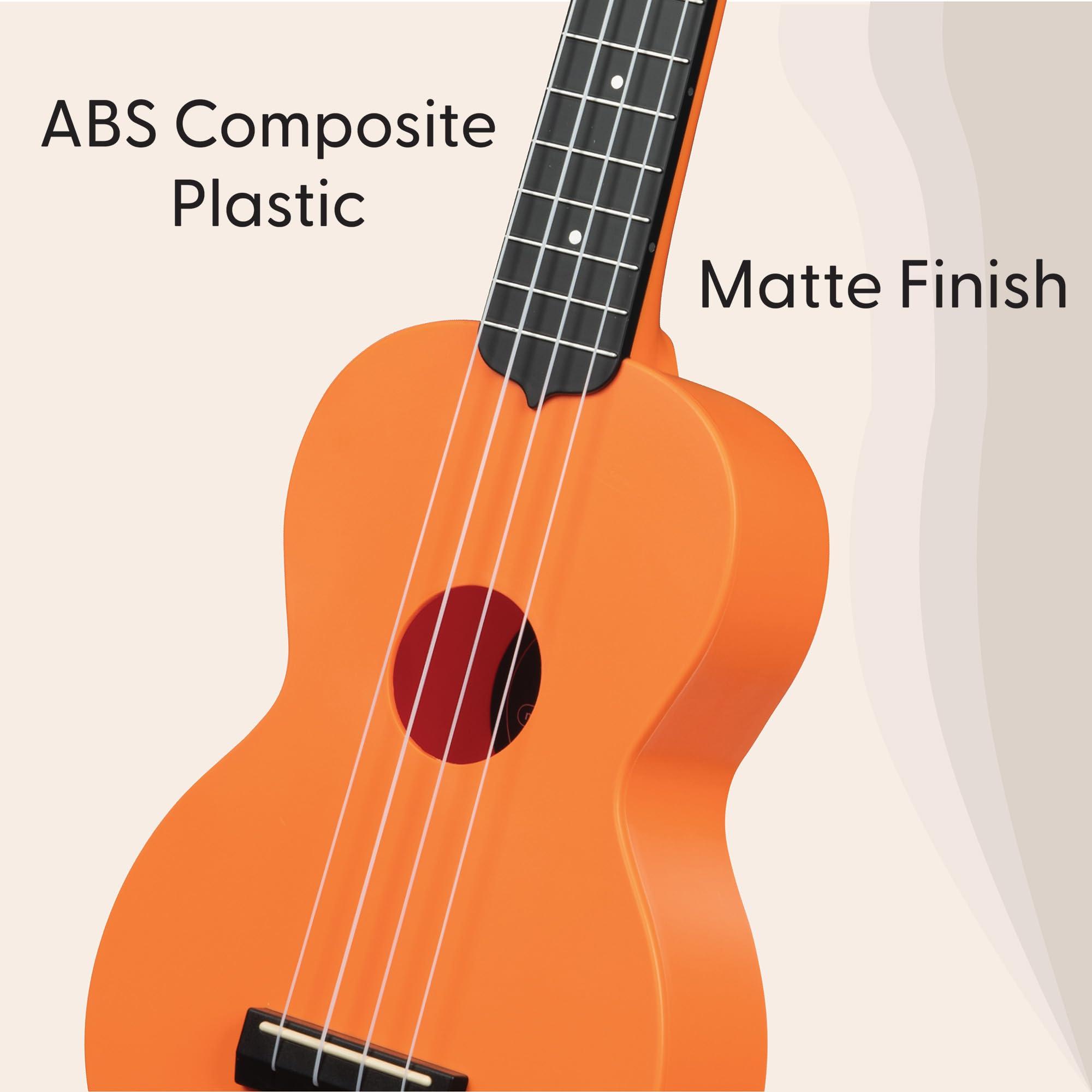 Kala Brand Music Co. The Waterman Beach Collection, 4-String Ukulele, Right, Sunset Orange, Soprano (KA-WMS-OR-S) - Image 3