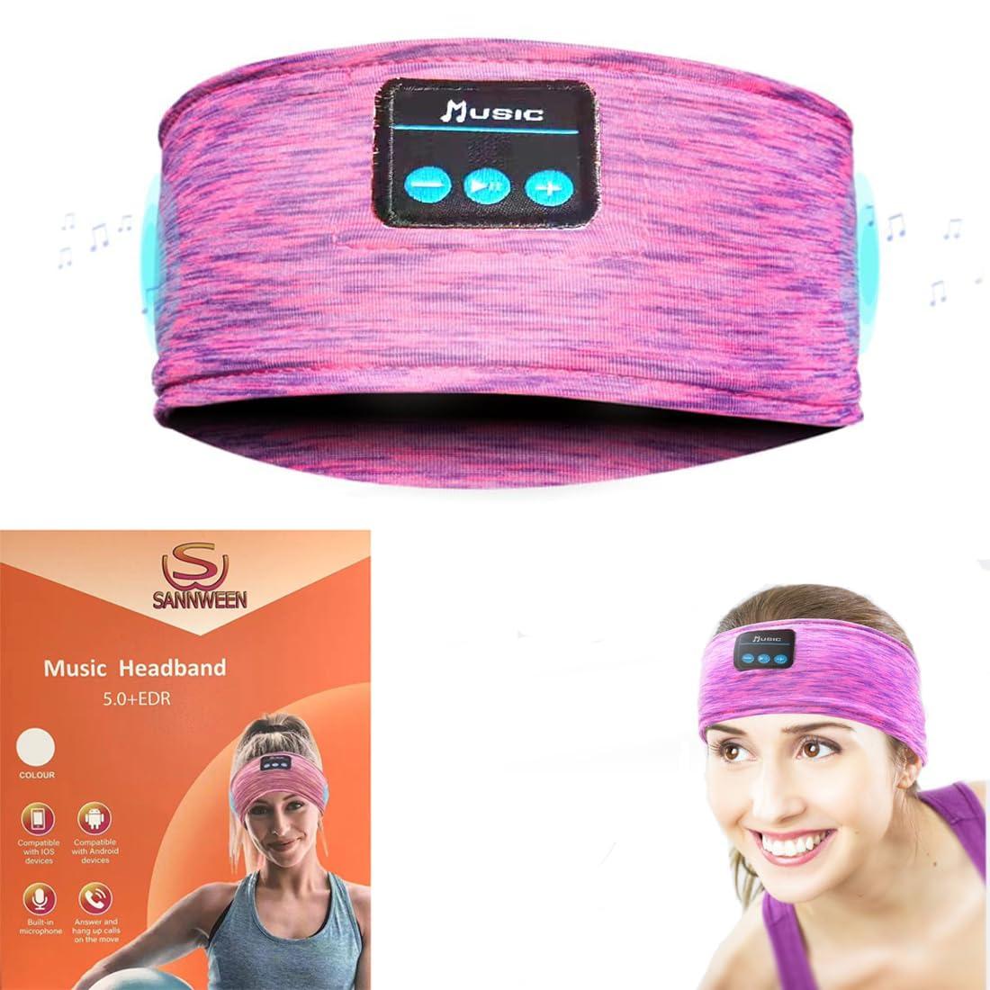 SANNWEEN Bluetooth Headband for Sleeping Side Sleepers - Wireless Adjustable Headphones for Women - Image 2