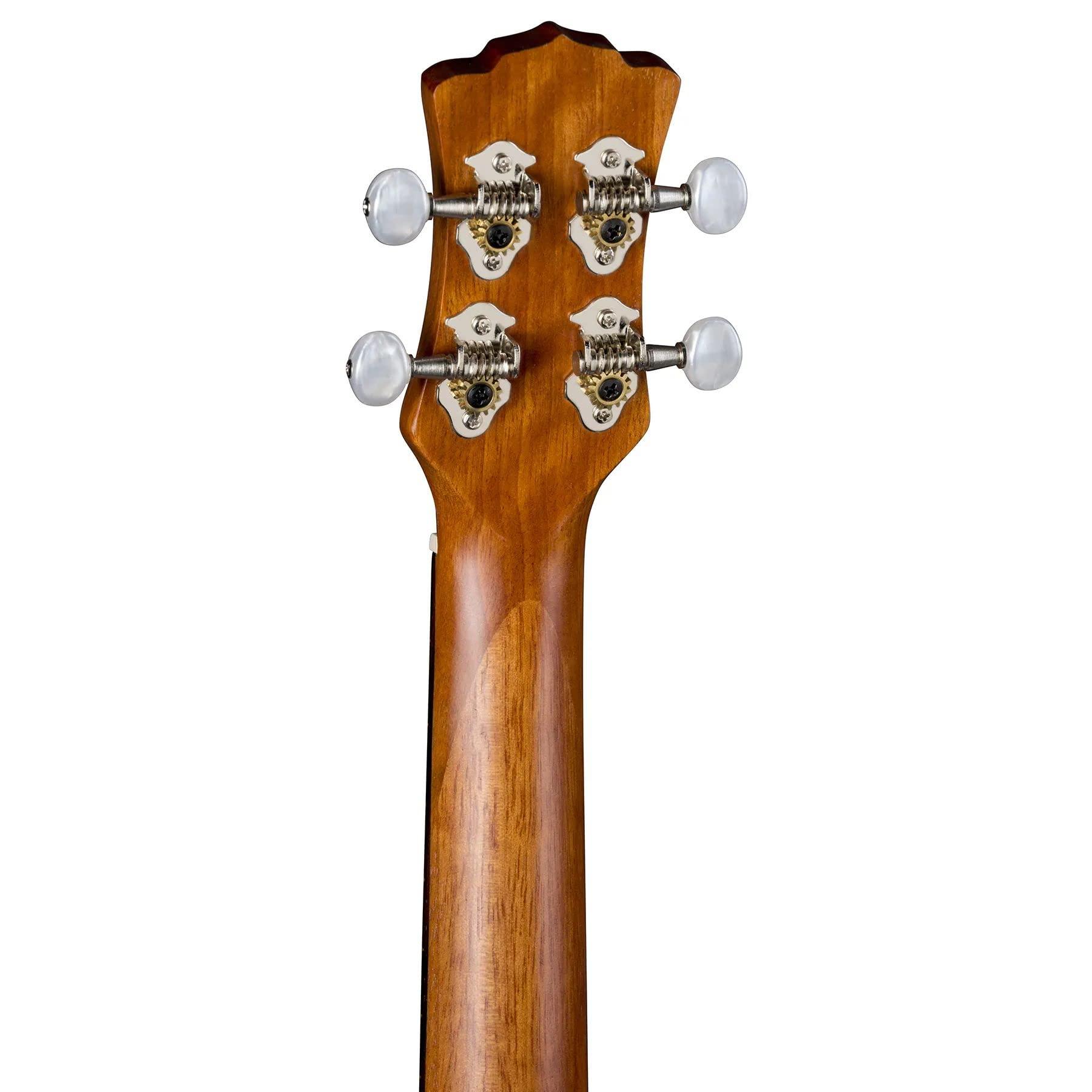 Luna Tattoo Concert Mahogany Ukulele with Gig Bag, Satin Natural - Image 4