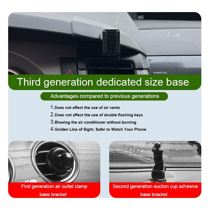 Car Phone Holder for Toyota Tundra/Sequoia Auto Accessories[only for 2007-2013 Tundra & 2008-2017 Sequoia，Non Universal][Auto Lock Hands Free Cell Phone Mount Car fits for iPhone & All Smartphones] - Image 2