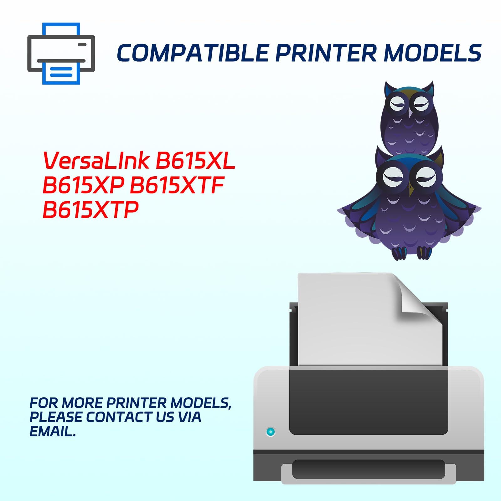 106R03944 Toner Cartridge Compatible for Xerox VersaLInk B615XL B615XP B615XTF B615XTP Printers, with Chip, High Yield 56700 Pages, Vivid Colors (1 Pack Black) - Image 2