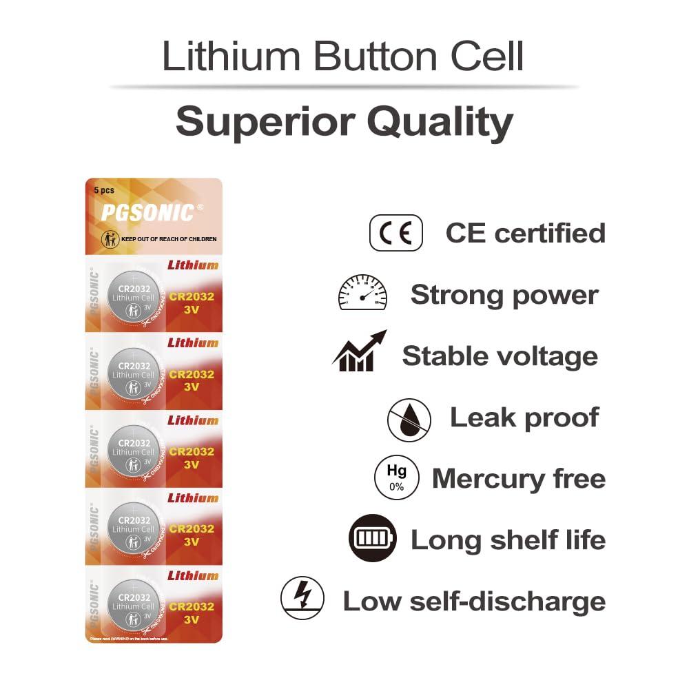 40 Pack CR2032 Batteries, 3V Lithium Coin Battery for Small Electronic Devices, 5 Year Shelf Life - Image 2