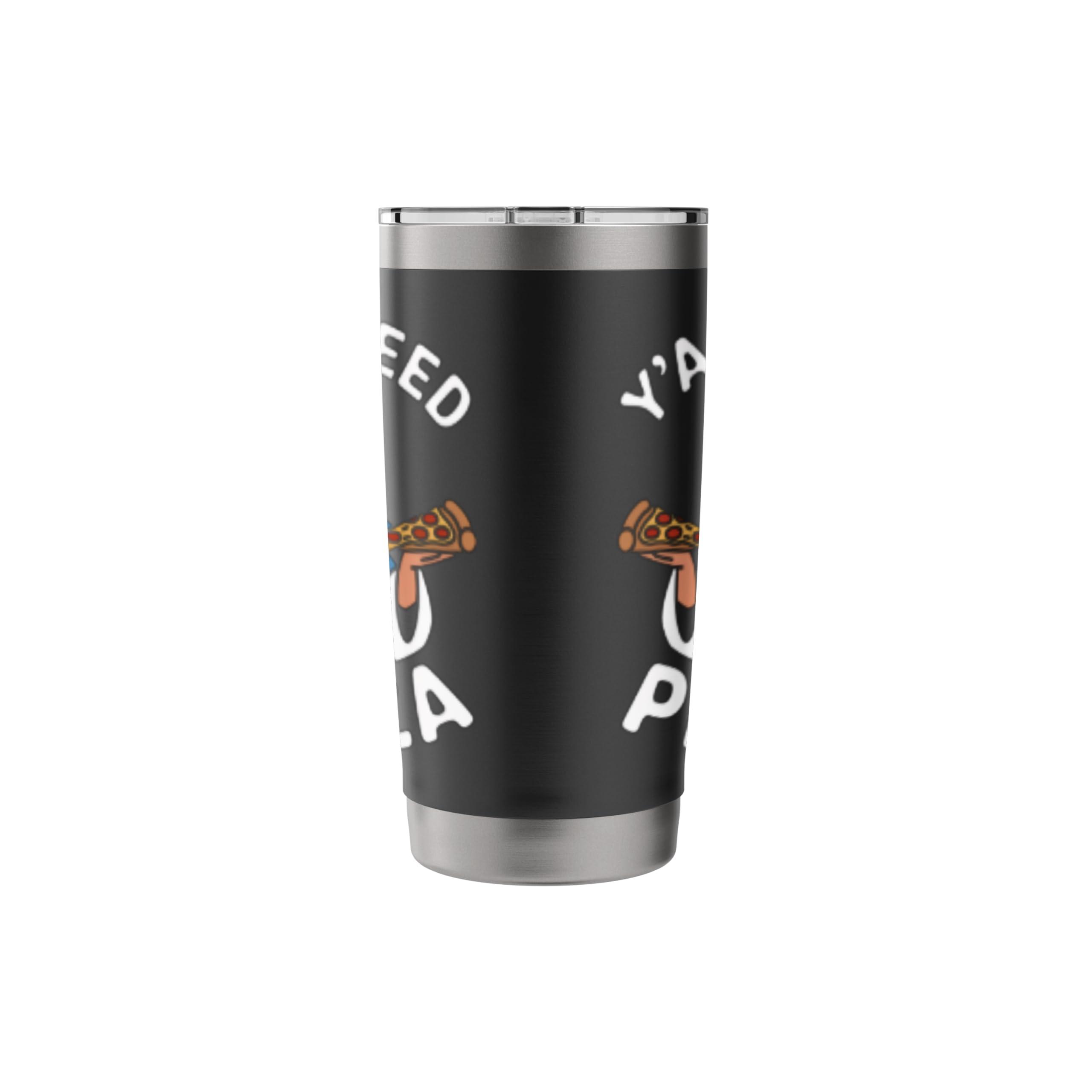 Jesus Y'all Need Pizza Funny Food Lover Men Women Kids Stainless Steel Insulated Tumbler - Image 3