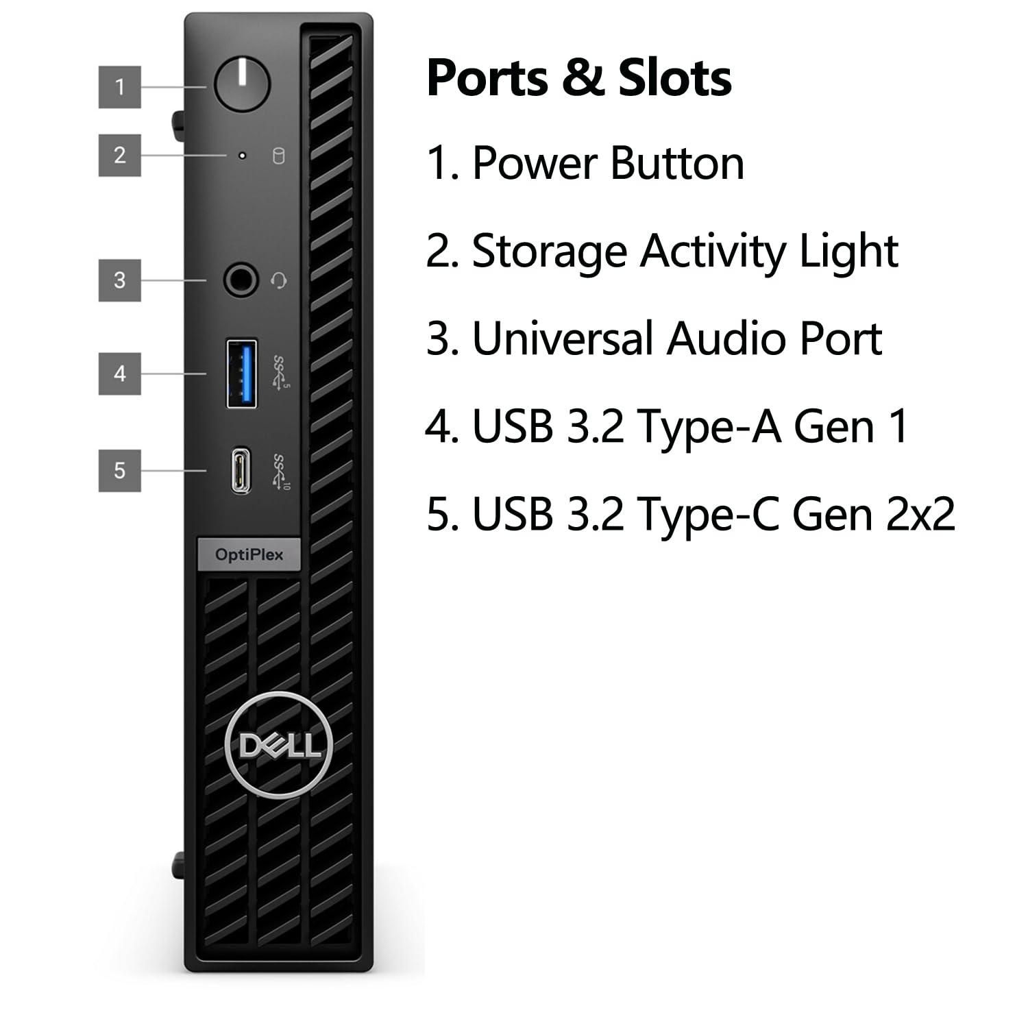 Dell OptiPlex 7020 MFF Mini PC 7000 Micro Form Factor Business Desktop Computer, Intel Hexa-Core i5-12500T (Beat i7-11700T), 32GB DDR5 RAM, 1TB PCIe SSD, WiFi6E, 2 DisplayPort + HDMI, Windows 11 Pro - Image 2