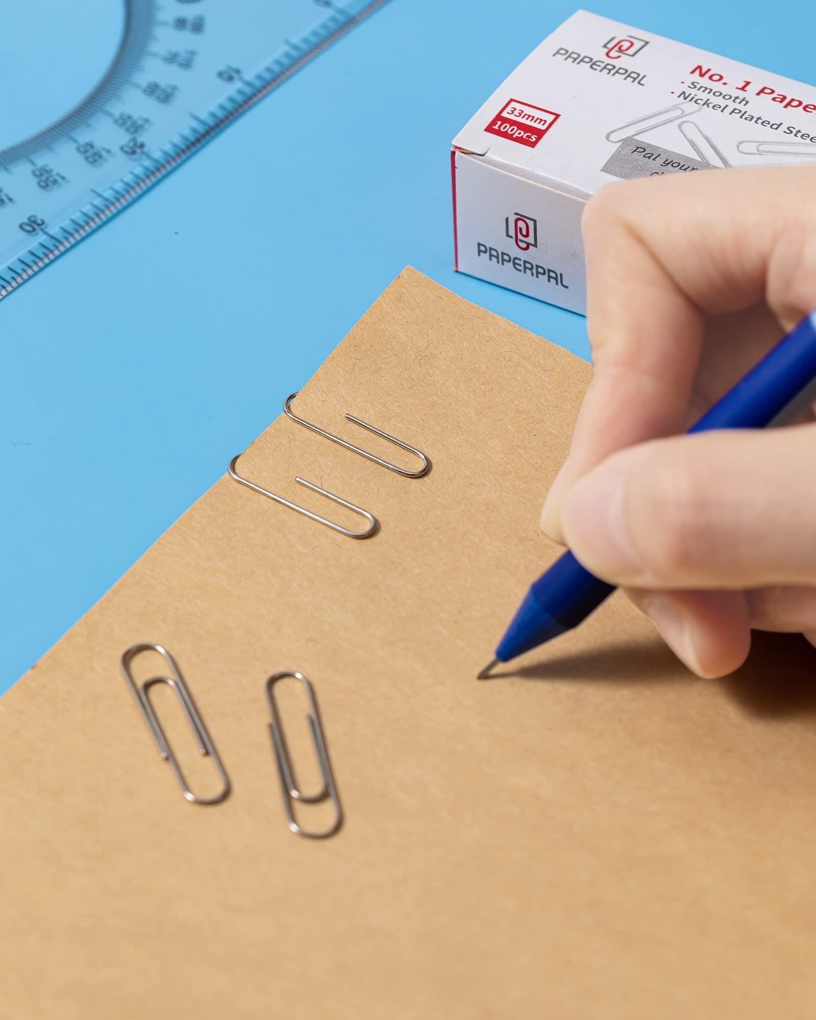 PAPERPAL #1 Smooth Paper Clips, 2000 Medium Paper Clips (20 Boxes of 100 Each), Bulk Paperclips for Office School & Personal Use, Daily DIY, 1-2/7" Silver Paper Clip Standard Size - Image 7