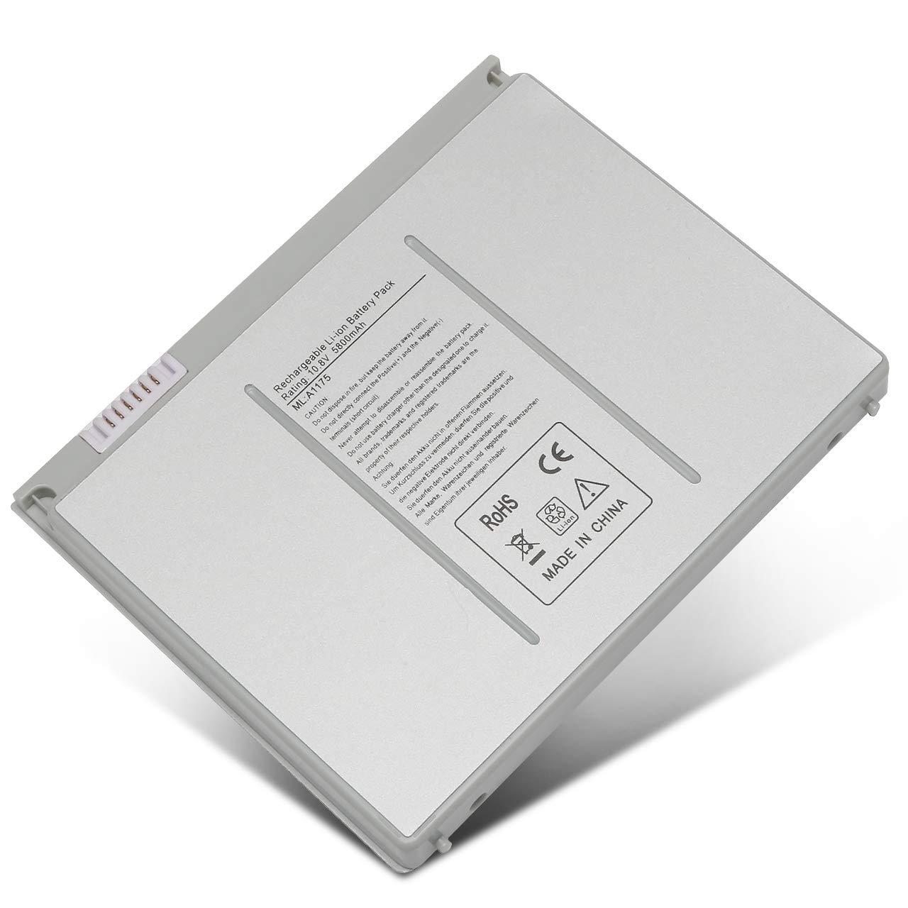 SOLICE A1175 A1260 A1211 A1226 A1150 (only for 2006 2007 2008 Version) New Laptop Battery for Apple MacBook Pro 15 inch MA348 M6099 MA348/A MA348G/A MA348J/A Laptop [10.8V 5800Mah]