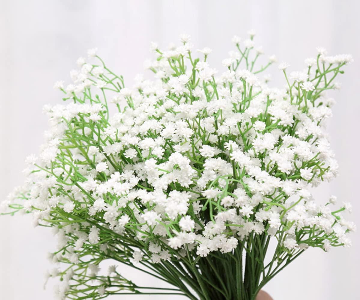 Gumolutin 9 Pack Real Touch Artificial Baby's Breath Flowers - 21" Bendable Stems for Wedding Bouquets, Home Centerpieces & Outdoor Decor (Waterproof, Dustproof, White) - Image 8