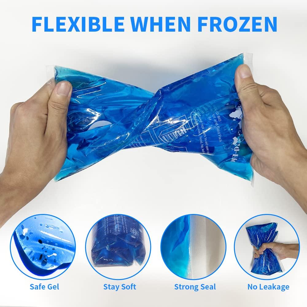 Extra Large Gel Ice Packs for Injuries Reusable Gel Cold Compress for Shoulder, Knee, Back and Neck - Hot and Cold Packs for Pain, Injury, Surgery - Flexible Ice Pack for Injury - 8.3" x 12.4" - Image 4