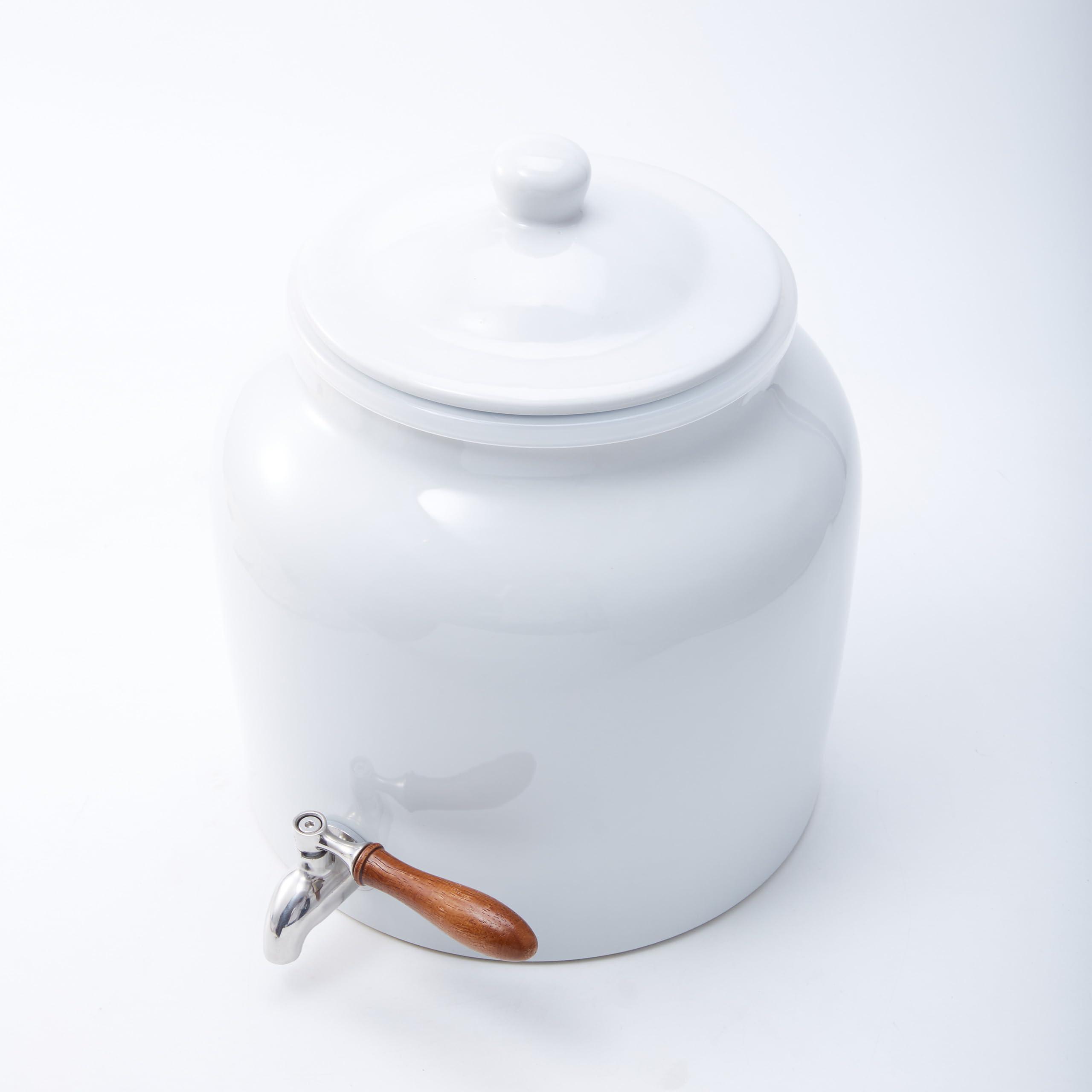 Ceramic Water Dispenser for 5 Gallon Bottle – Crock Water Dispenser with Durable Stainless Steel Faucet, Ideal for 3 to 5 Gallon Jugs, Classic Porcelain Water Crock Design for Home or Office Use - Image 8