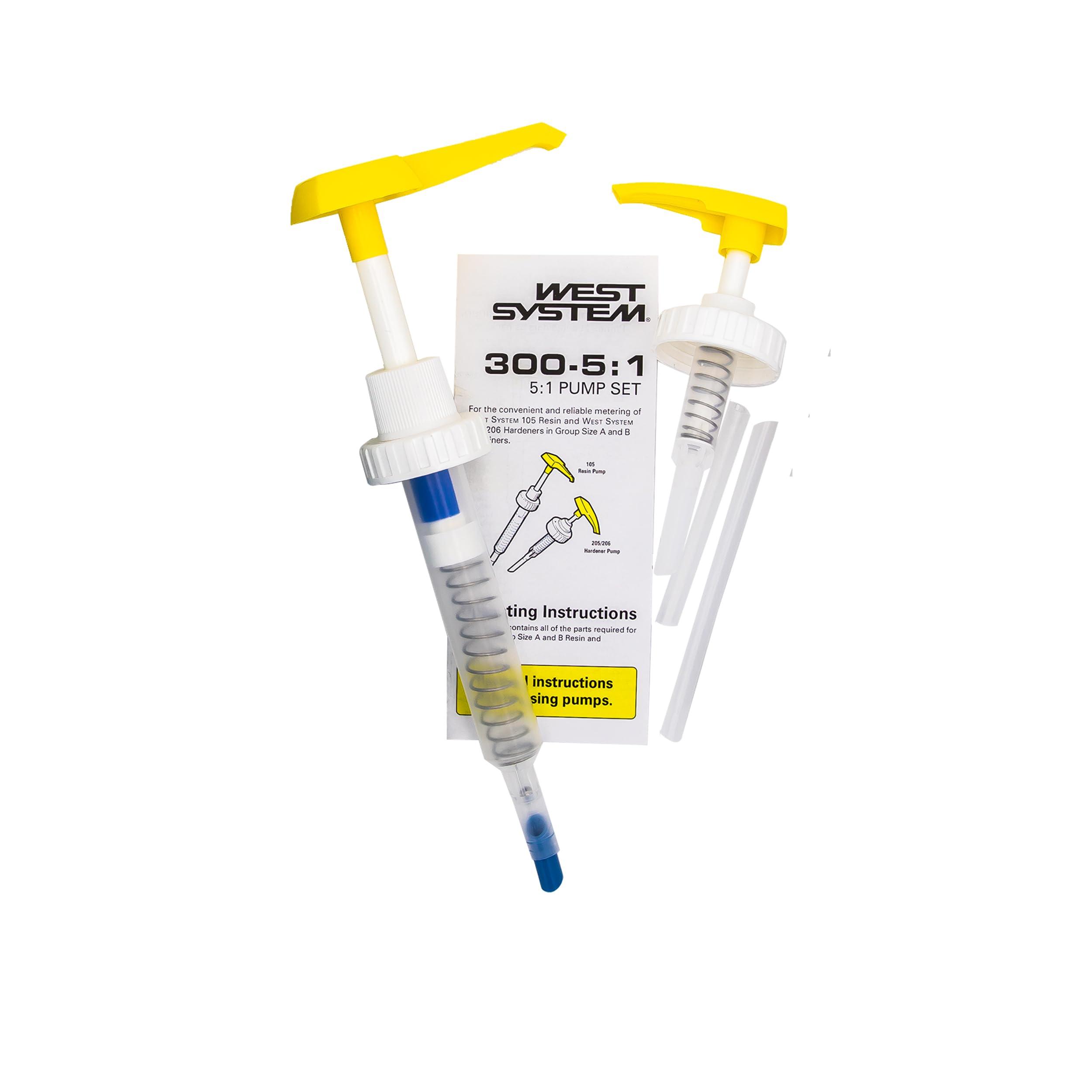 WEST SYSTEM 105A Epoxy Resin (32 fl oz) Bundle with 205A Fast Epoxy Hardener (7 fl oz) and 300 Mini Pumps Epoxy Metering 3-Pack Pump Set (3 Items) - Image 4