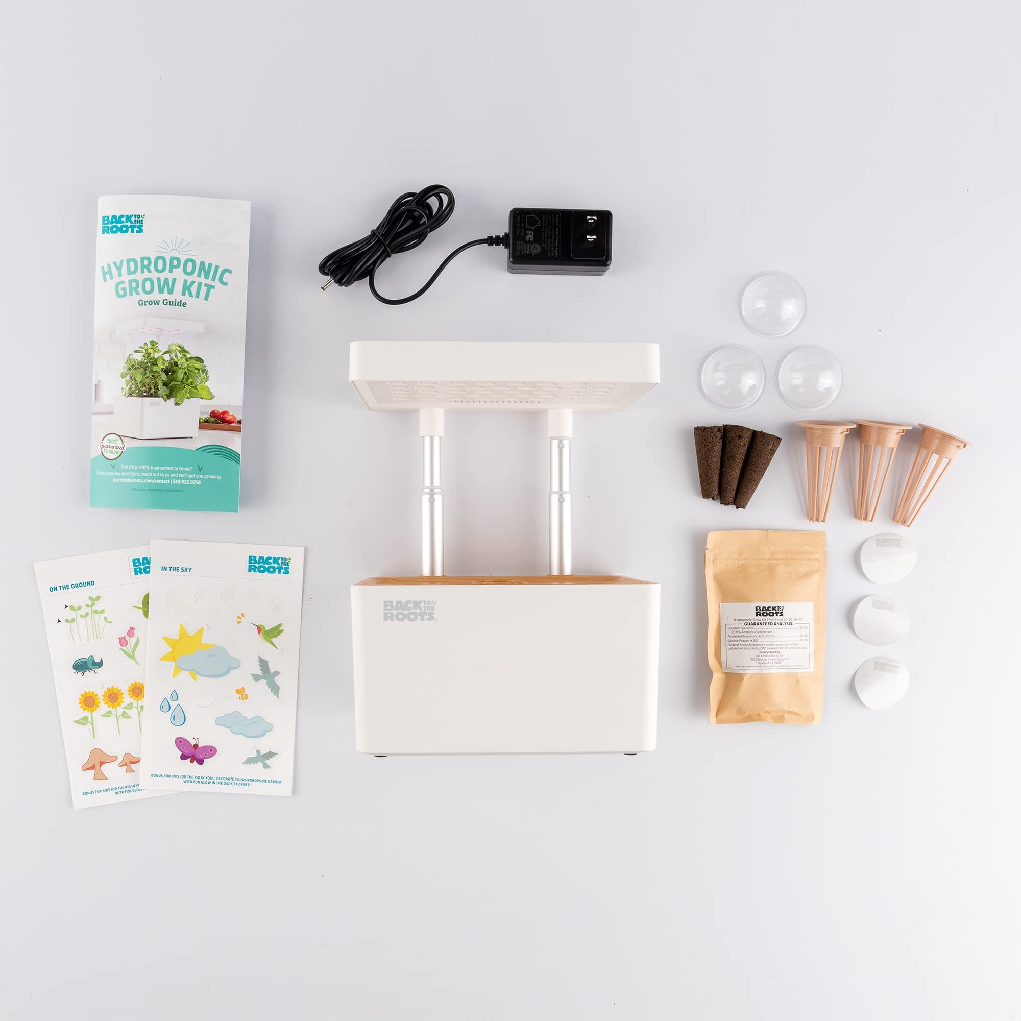 Back to the Roots Hydroponic Grow Kit, Indoor Garden with Light (Matte White), Organic Seeds Included, Gardening Gift, Everything Included - Image 3