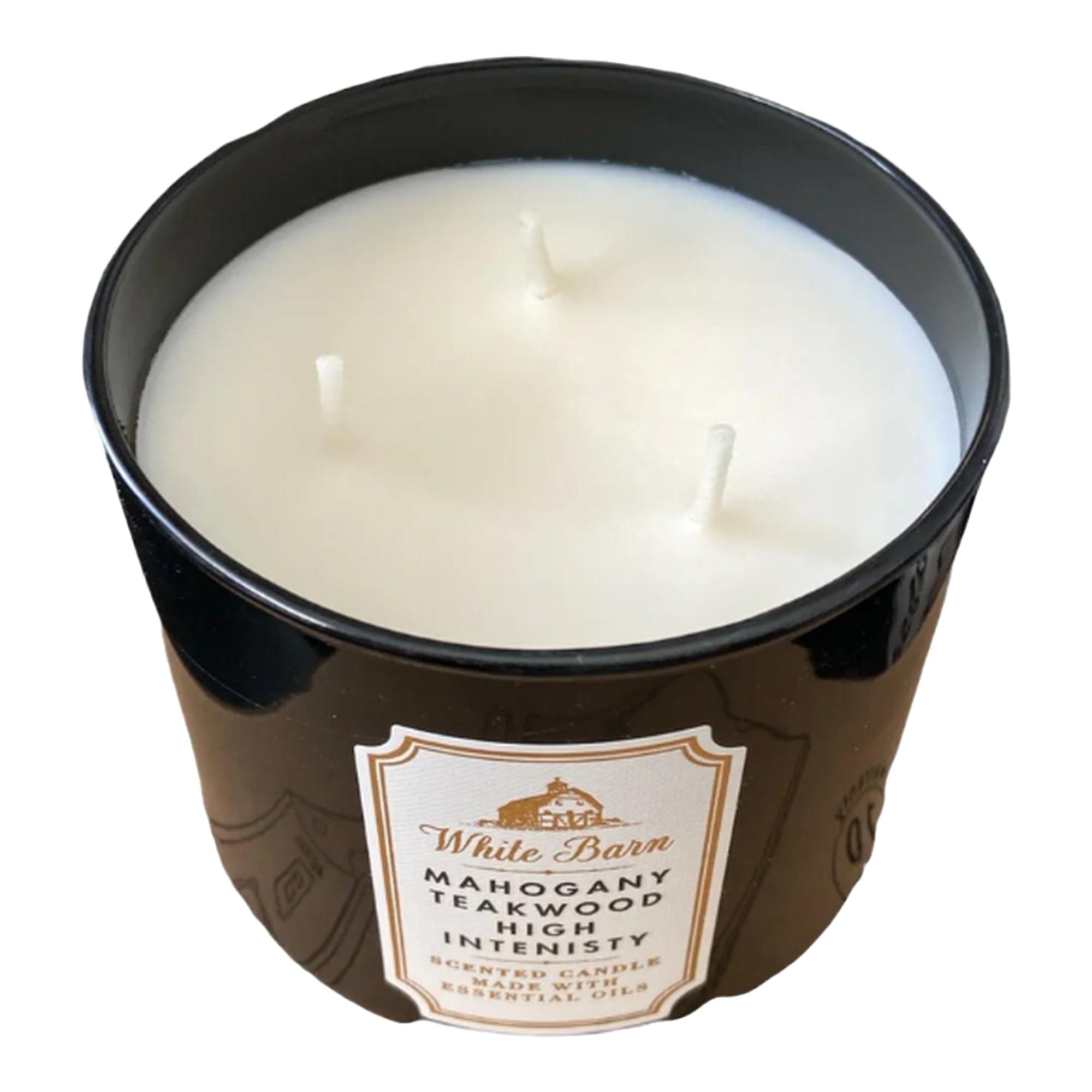 Bath & Body Works White Barn 3-Wick Candle in Mahogany Teakwood High Intensity, Scented - Image 5