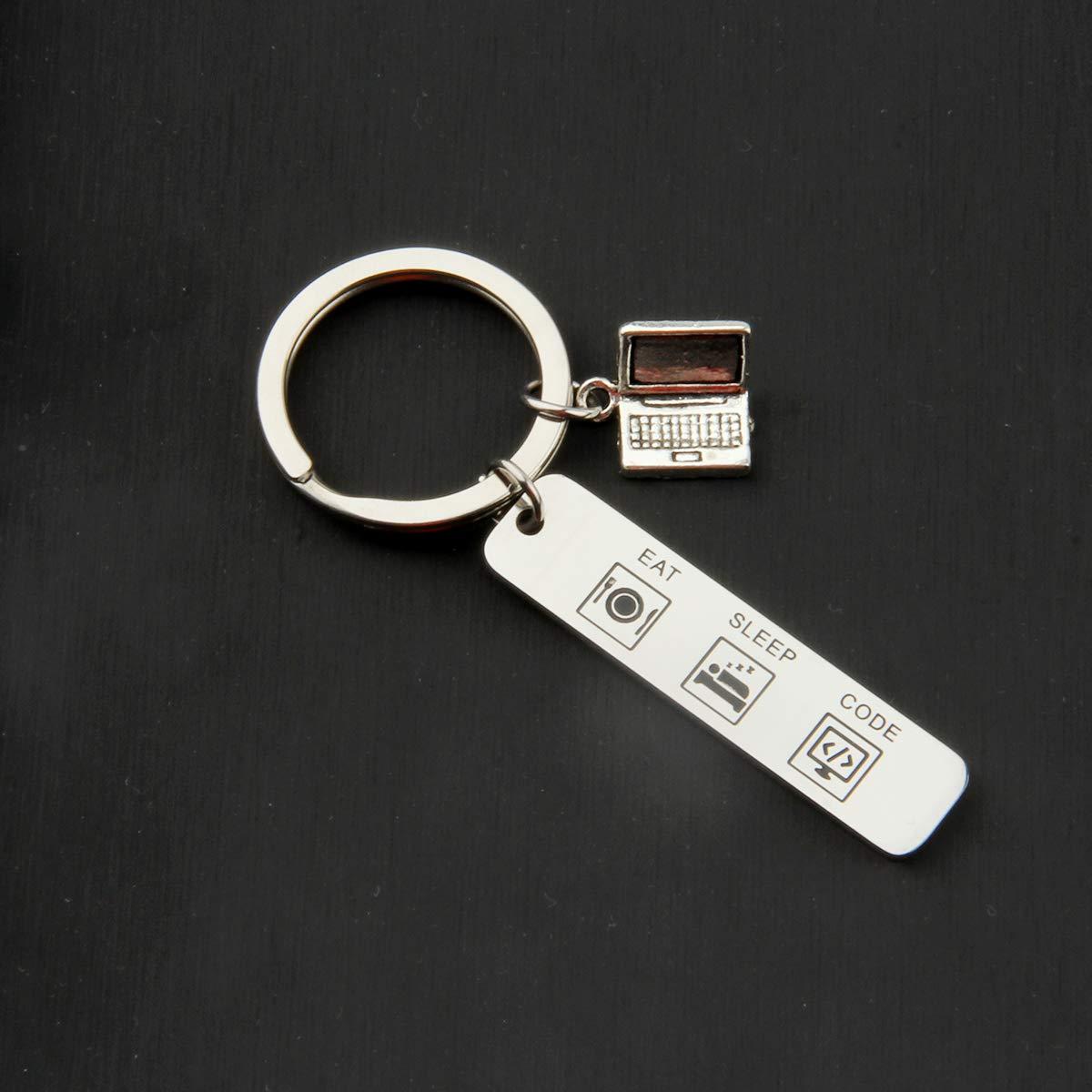 TGBJE Eat Sleep Code Keychain Gift for Programmer, Coder, and Software Engineer - Image 4