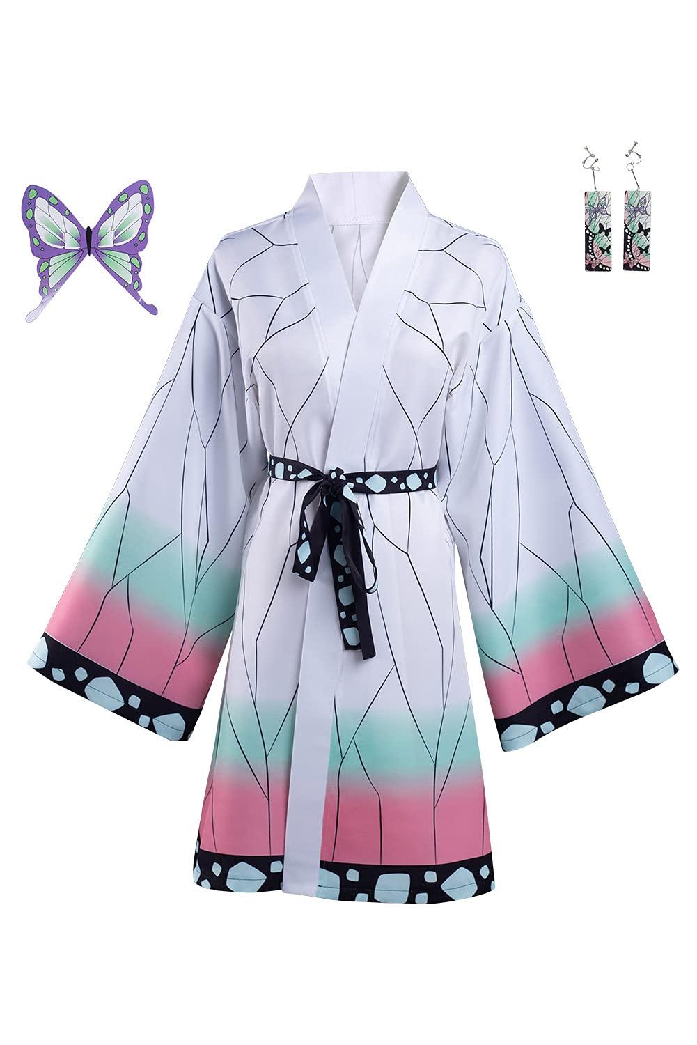 Haydory Women Kochou Shinobu/Agatsuma Zenitsu/Rengoku Kyoujurou Cloak Cosplay Costume Kimono Cape Robe Halloween Suit Adult - Image 3