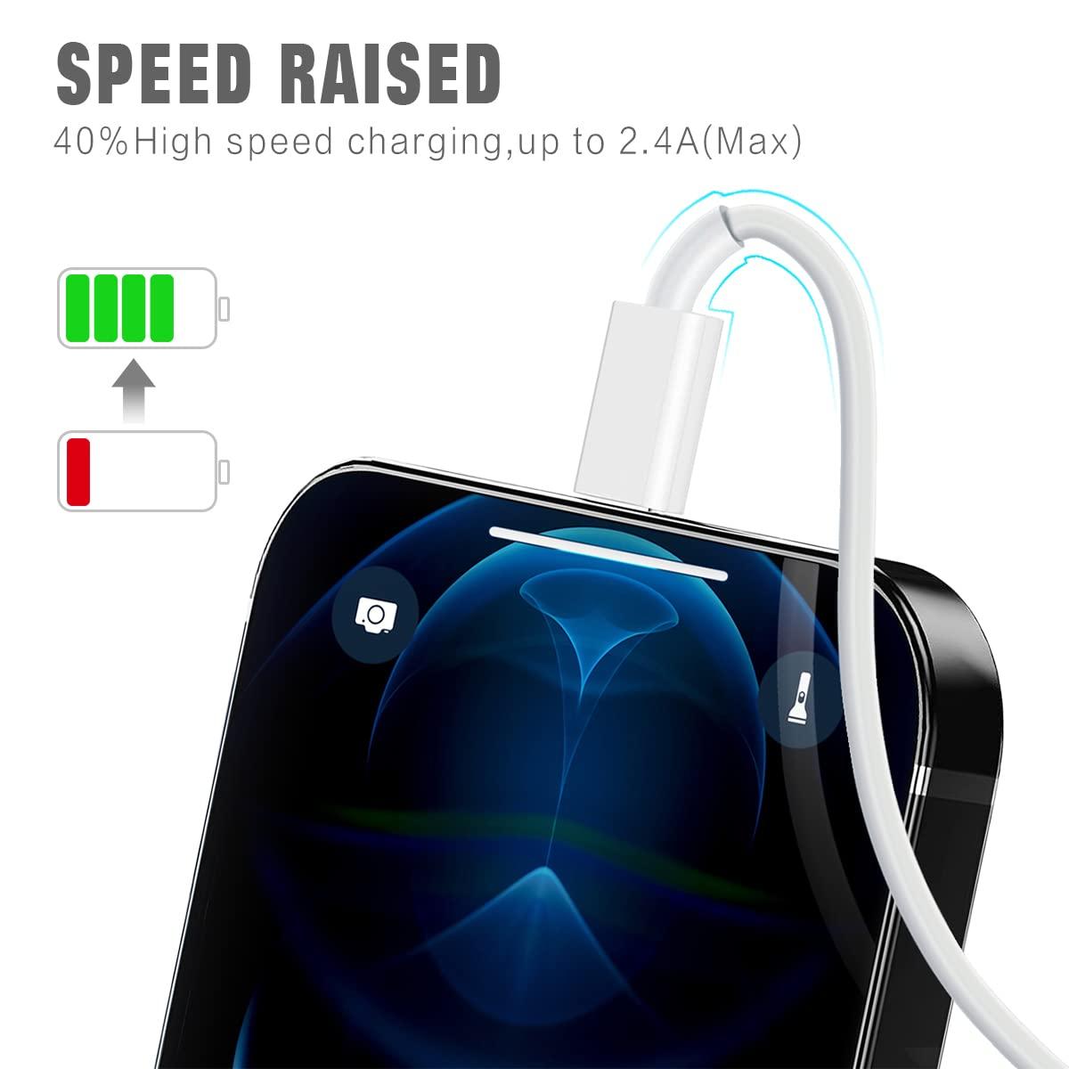 iPhone Charger, 5Pack(6/6/6/10/10FT) [Apple MFi Certified] Apple Charging Cables Lightning Cable Fast iPhone Charging Cord for iPhone 14/13/12/11/11Pro/11Max/ X/XS/XR/XS - Image 4