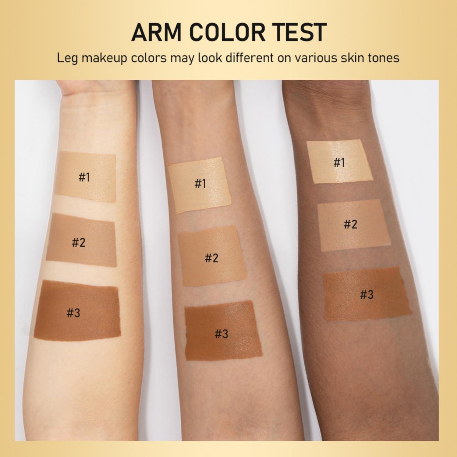 MAEPEOR 3 Colors Body Bronzers Waterproof No Transfer Flawless Looking Leg Makeup Light Leg and Body Scar Cover up Makeup/Tattoo Cover Up (30ML,02 Medium Golw） - Image 4