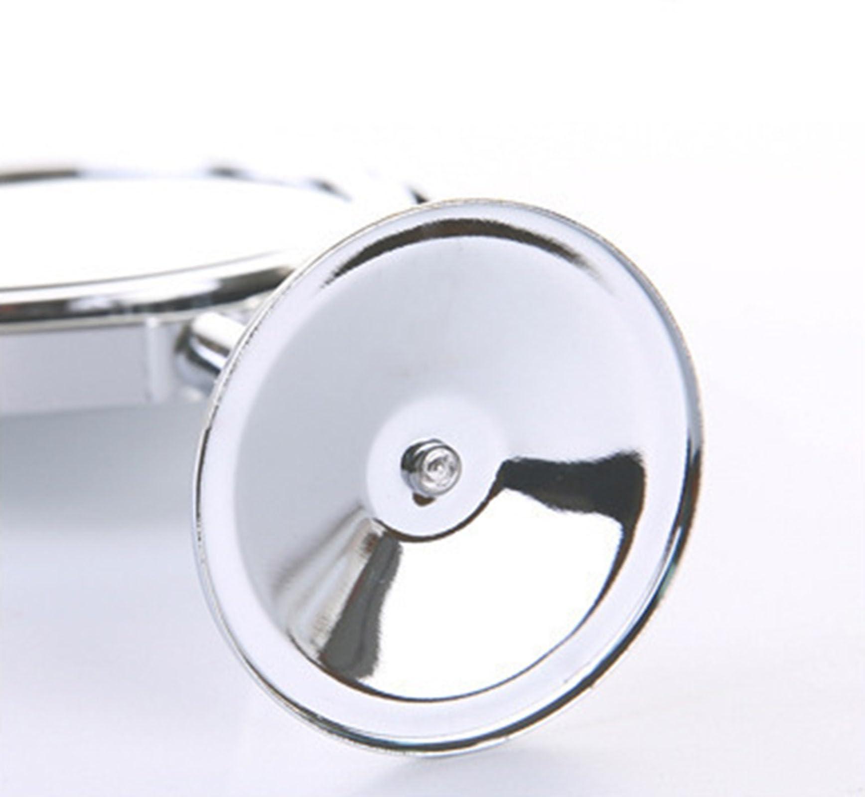 ZHU YU CHUN Portable Double-Sided 1x 2X Magnifying Mirror, Silver, 5.7"L x 3.4"W, Tabletop Mount, Modern Style, Perfect for Makeup, Dressing, Home Decor - Image 8