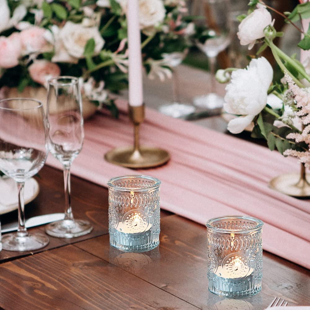 SHMILMH Clear Tealight Candle Holders Set of 36, Ribbed Votive Candle Holders Bulk for Vintage Wedding Table Birthday Party Decoration - Image 3