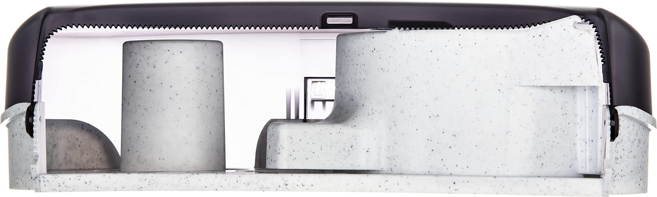 San Jamar - SJMR4000TBK R4000TBK Twin 9" Jumbo Tissue Dispenser, Black Pearl, 12" x 19" x 5.3" - Image 9