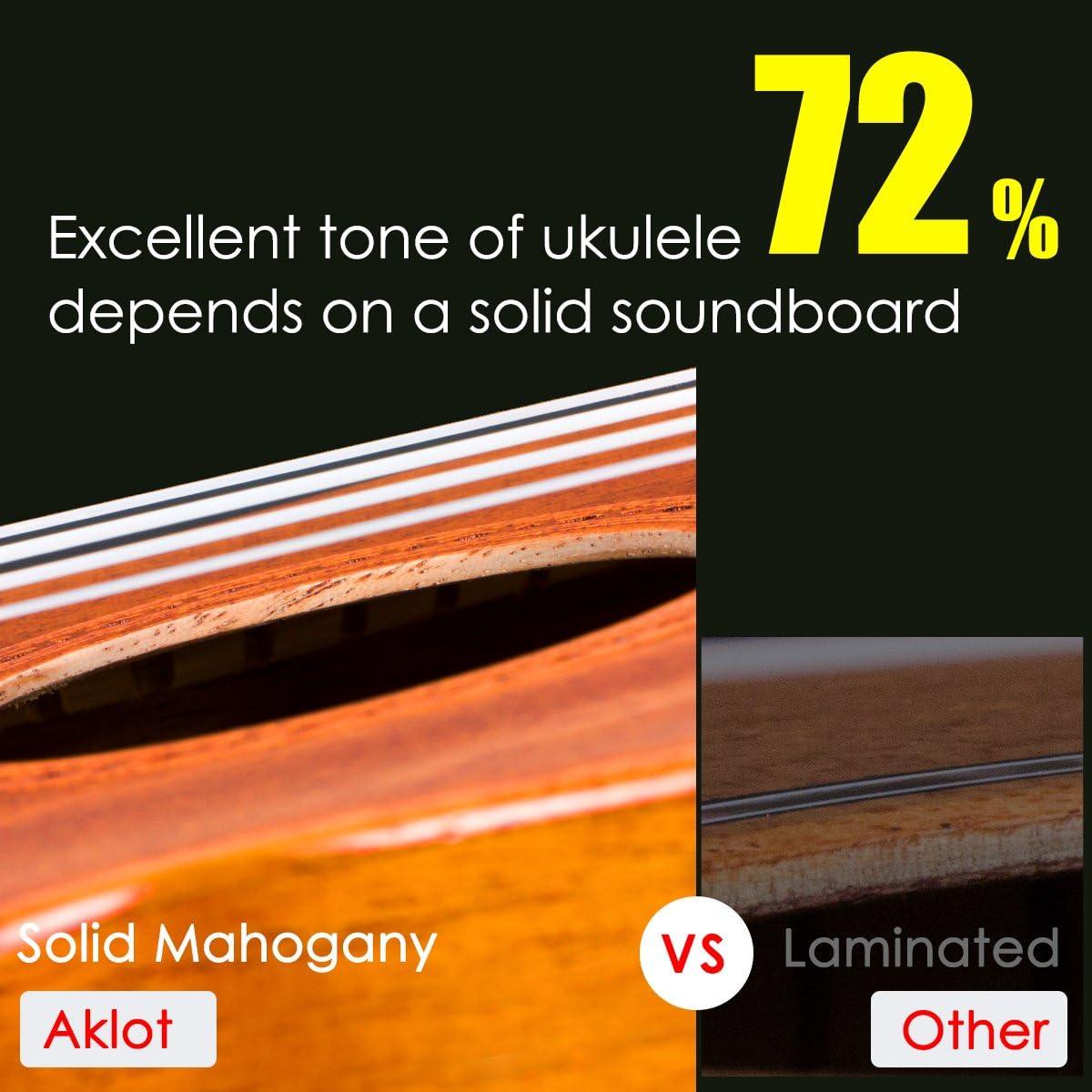 Ukulele, AKLOT Concert Ukelele Solid Mahogany 23 inch for Professional Beginners Adults Kit with Free Online Courses and Uke Accessories, AKC23 - Image 6