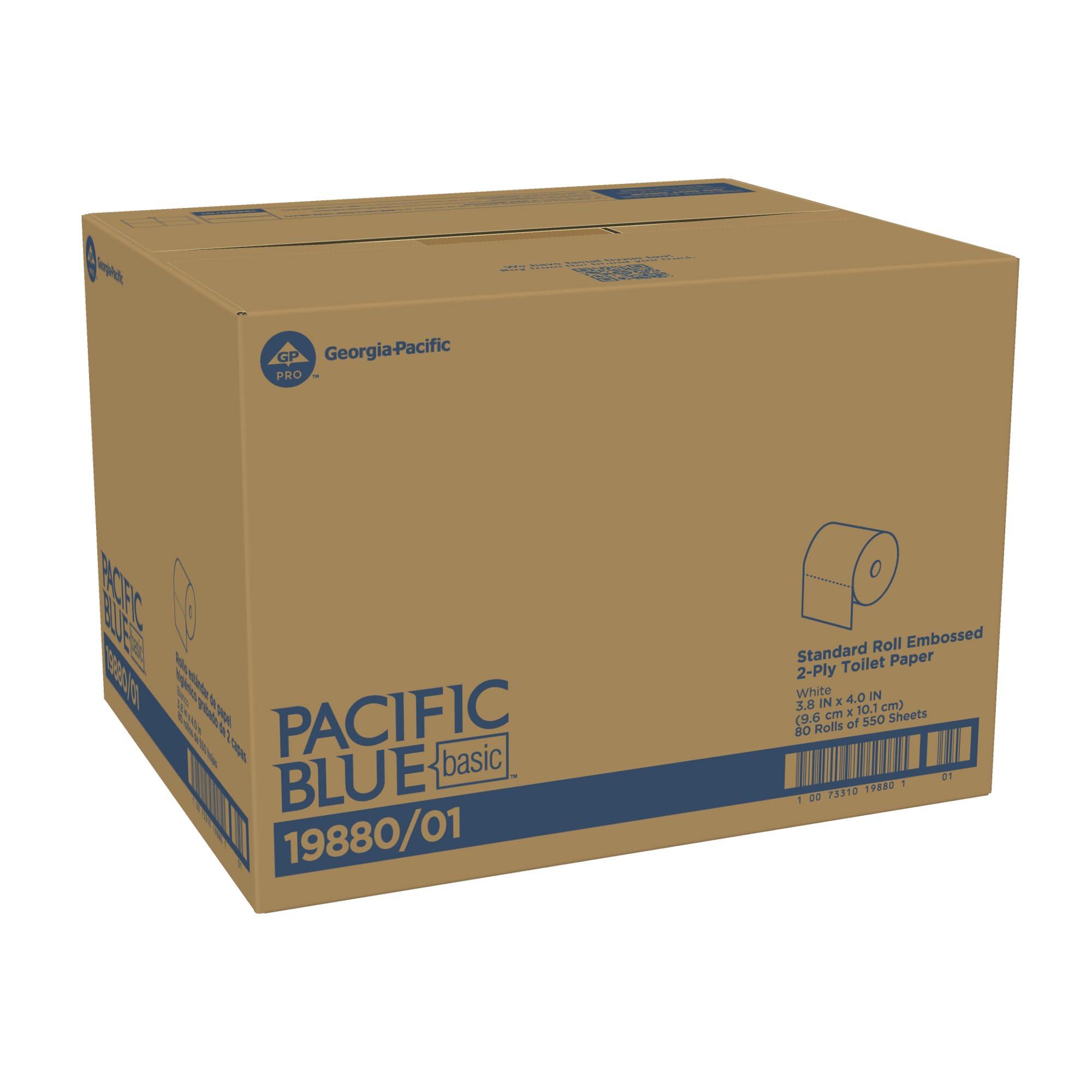 PACIFIC BLUE SELECT STANDARD ROLL EMBOSSED 2-PLY TOILET PAPER BY GP PRO (GEORGIA-PACIFIC), 80 ROLLS PER CASE - Image 6