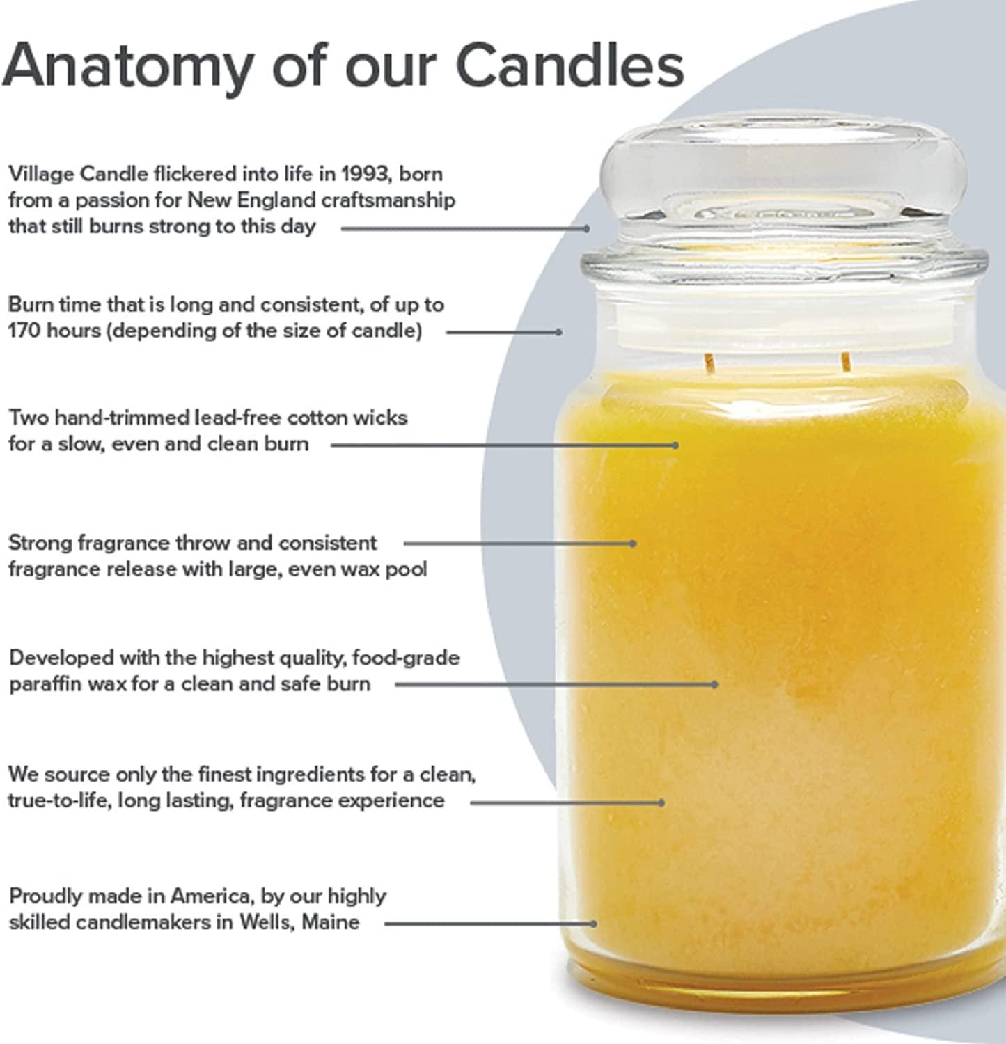 Village Candle Beachside Large Glass Apothecary Jar Scented Candle, 21.25 oz, Light Blue - Image 3