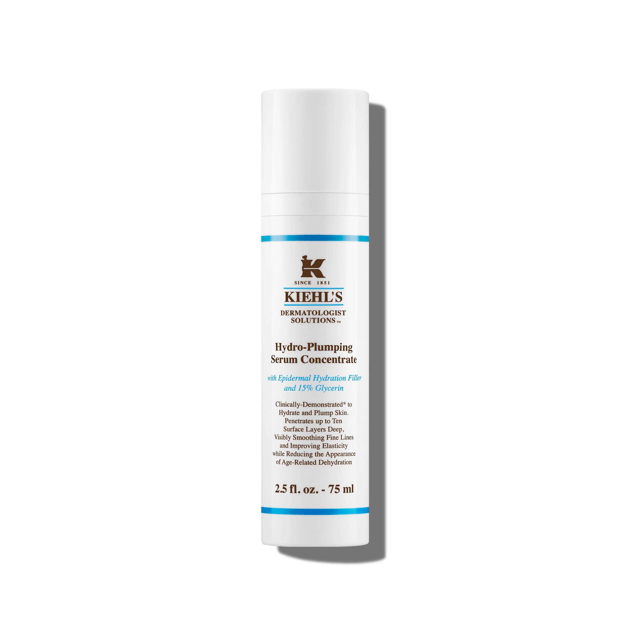 Kiehl's Hydro-Plumping Hydrating Serum, Plumps Skin, Improves Elasticity, Reduces Appearance of Dry Skin, Ophthalmologist and Dermatologist Tested, Fragrance-Free