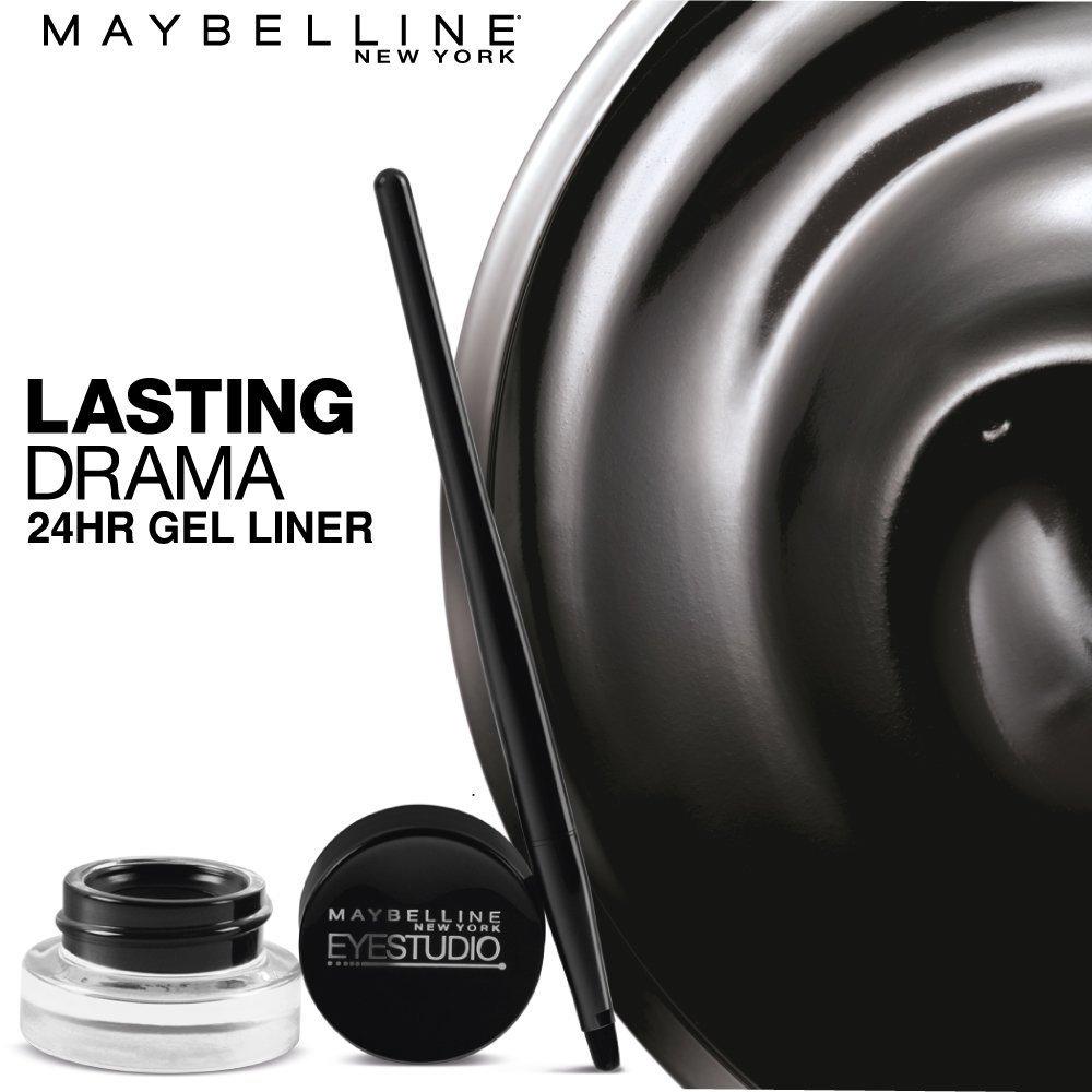 Maybelline New York Makeup Eyestudio Lasting Drama Gel Eye Liner, Blackest Black, Waterproof, 0.106 Ounce,Pack of 1 - Image 7