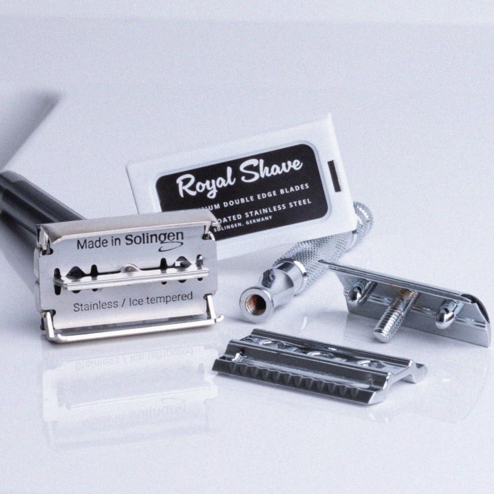 Royal Shave Premium Double Edge Stainless Steel Blades, Fits All Safety Razors, Long Lasting Shaving Razor Blades (Made in Germany) 50 Count Pack - Image 5